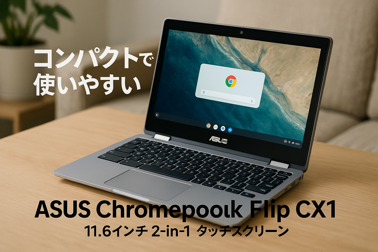 ASUS Chromebook クロームブック Flip CX1 11.6インチ 2-in-1 タッチスクリーン 日本語キーボード 重量1.32kg トランスペアレントシルバー CX1102FKA-MK0037