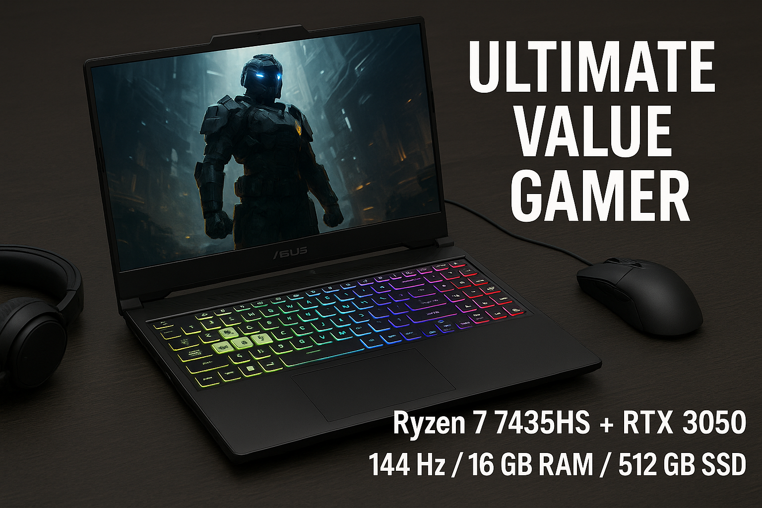 ASUS ゲーミングノートPC TUF Gaming A15 FA506NCR 15.6型 RTX 3050 AMD Ryzen 7 7435HS メモリ 16GB SSD 512GB リフレッシュレート144Hz RGB イルミネートキーボード Windows 11 動画編集 Xbox Game Pass 3ヶ月利用権付き FA506NCR-R7R3050A