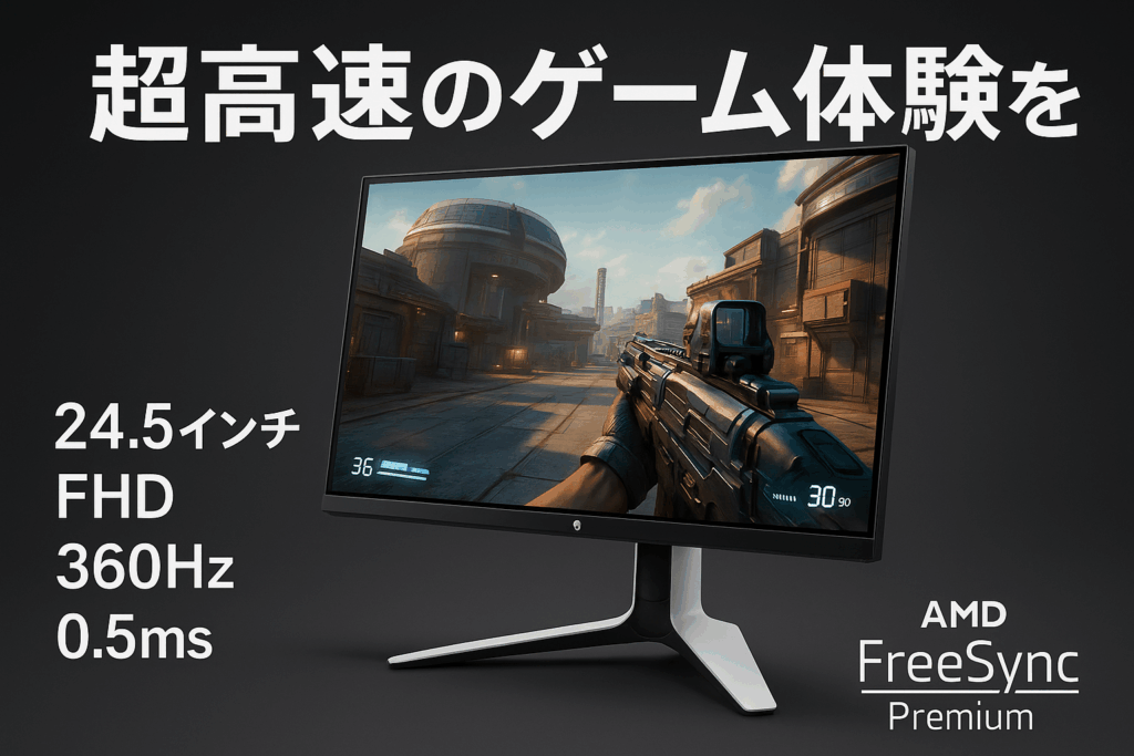 Dell AW2523HF 24.5インチ Alienware ゲーミングモニター(3年間無輝点交換保証/FHD/Fast IPS,非光沢/DP,HDMI/sRGB 99%/縦横回転,高さ調整/0.5ms/360Hz/AMD FreeSync ™Premium)