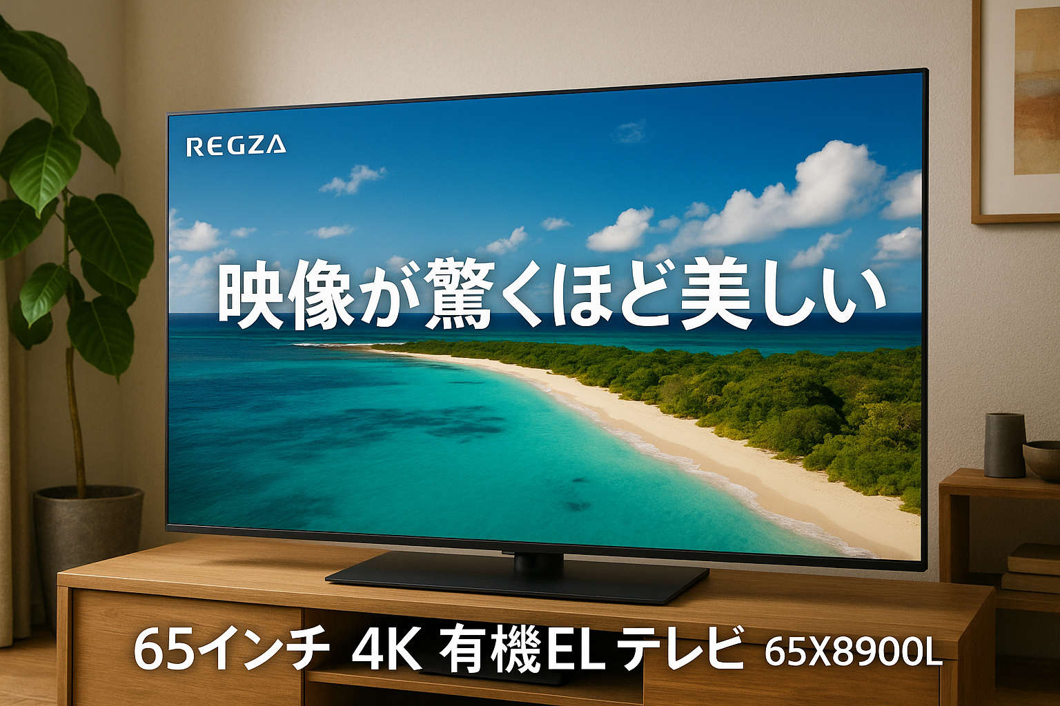 REGZA テレビ 65インチ 4K 有機ELテレビ 65X8900L 4Kチューナー内蔵 外付けHDD 裏番組録画 スマートテレビ