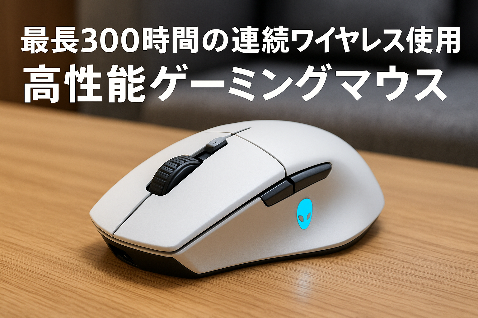 Dell ALIENWARE 有線/無線 最長300時間 ゲーミングマウス 7ボタン 16000DPIセンサー AW610M ルナライト 2年保証