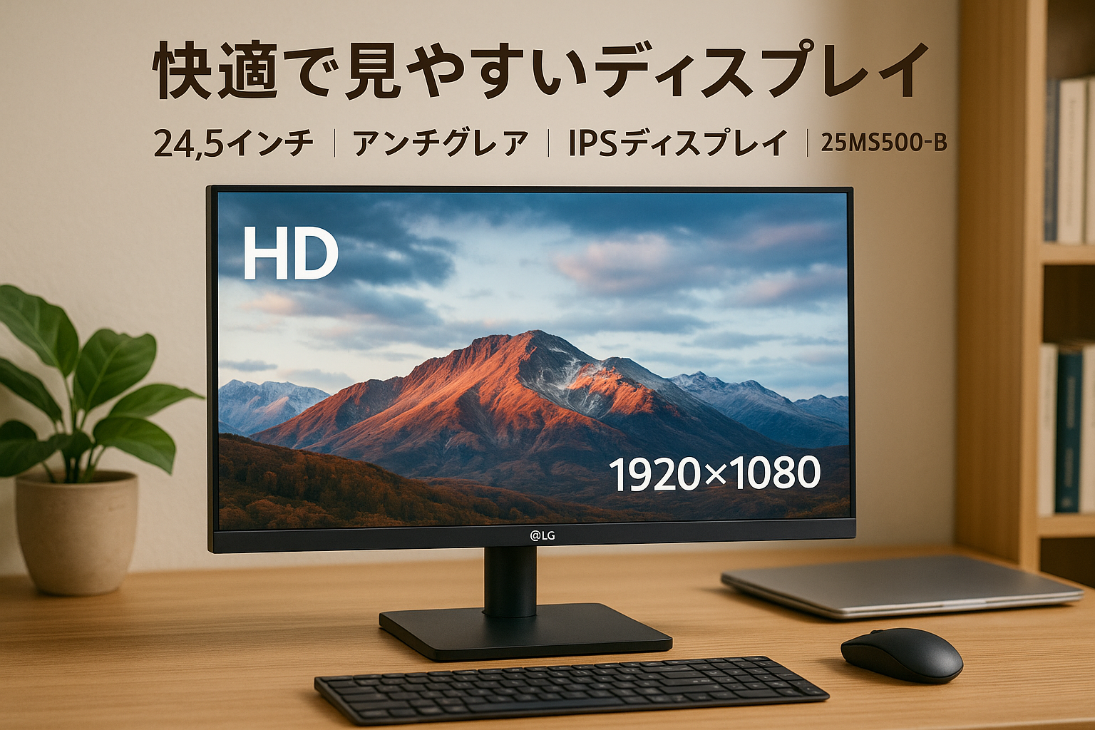 LG モニター 25MS500-B 24.5インチ/アンチグレア/IPS/1920×1080@100Hz/5ms（GTG）/ブルーライト低減･フリッカーセーフ機能/DAS Mode（自動低遅延モード）/ブラックスタビライザー/HDMI×2/チルト調整対応