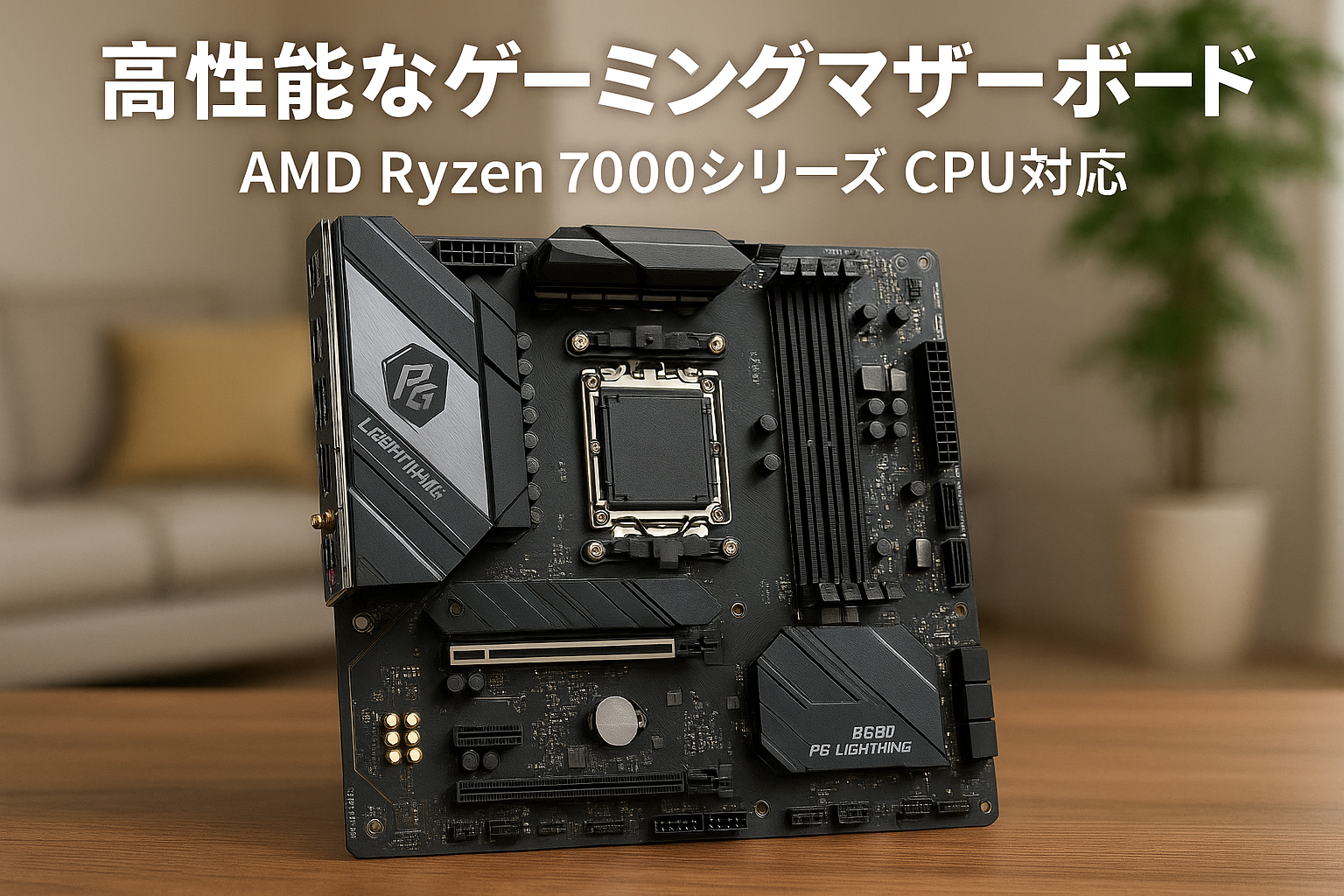ASRock マザーボード B650 PG Lightning AMD Ryzen 7000 シリーズ CPU対応 (Soket AM5) B650E ATX マザーボード