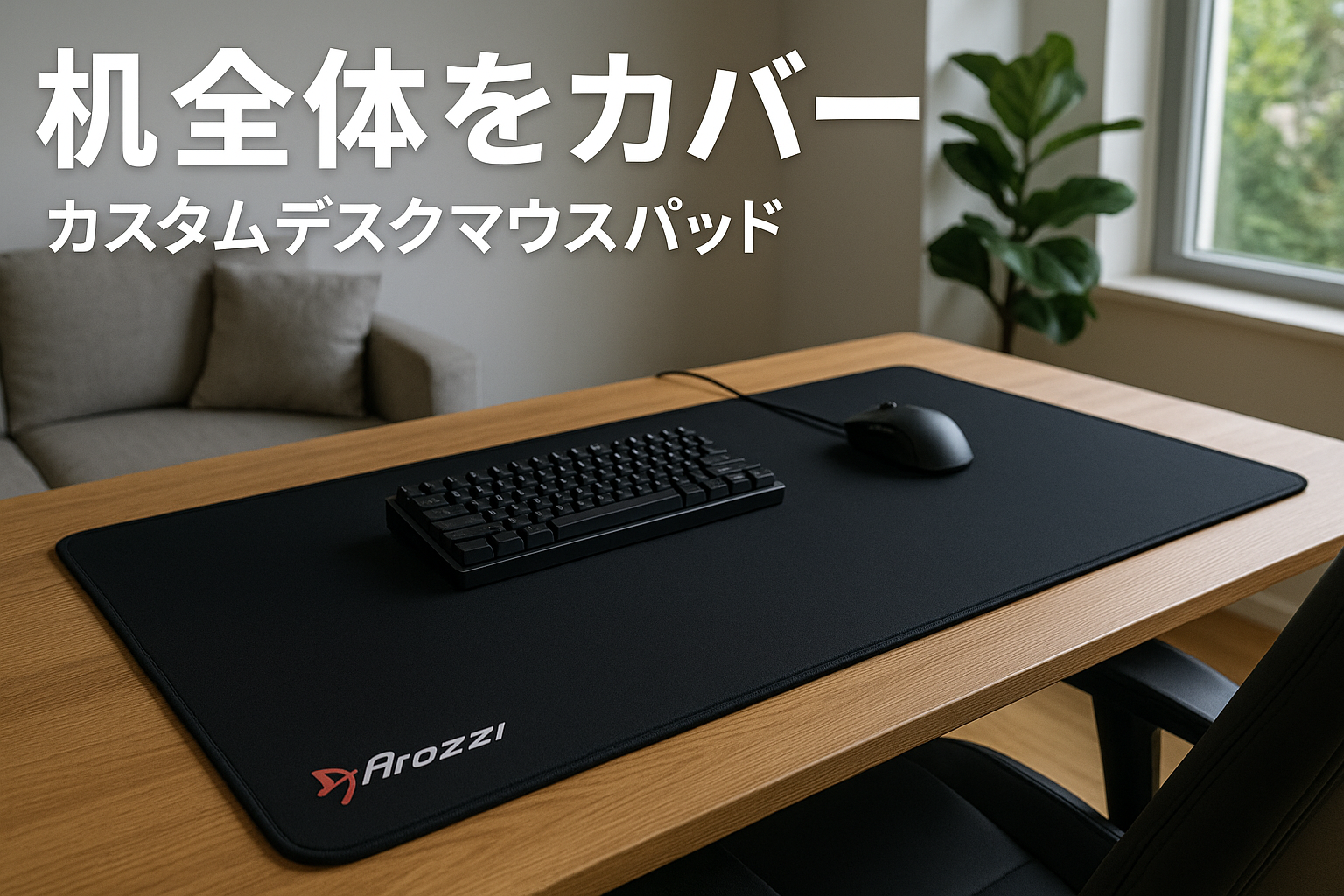 Arozzi カスタムデスクマウスパッド Arena Desk Pad D031 Arenaゲーミングデスク専用カスタムデスクマウスパッド 防水機能 洗濯可能 ARENA-D031