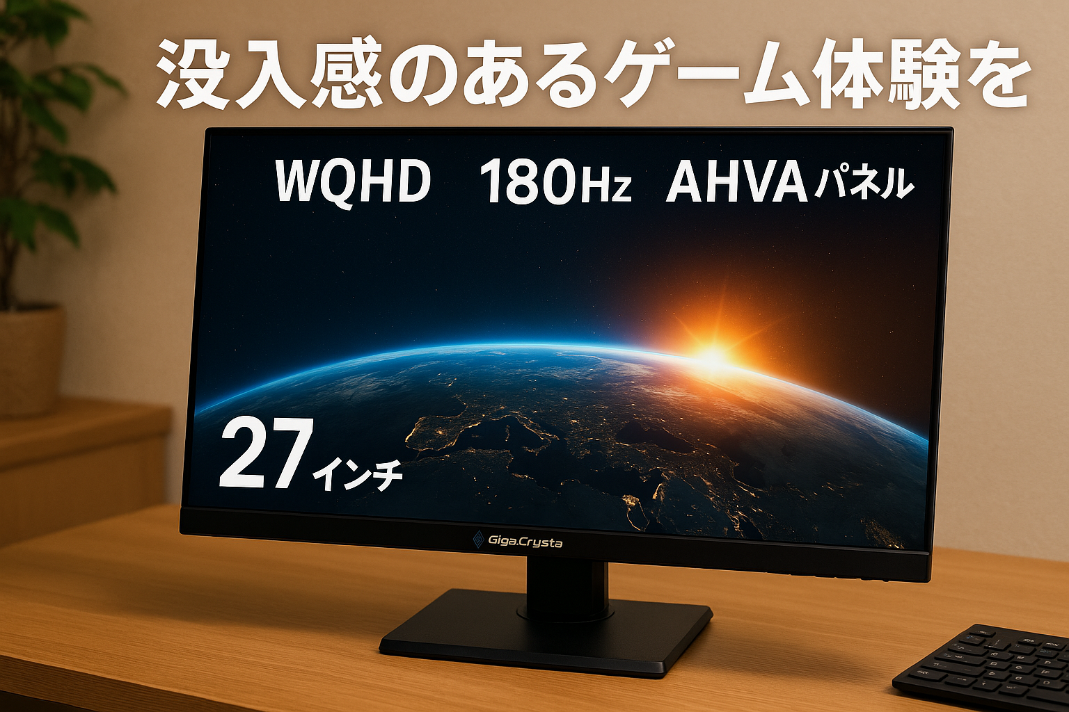 アイ・オー・データ IODATA ゲーミングモニター 27インチ GigaCrysta WQHD 180Hz AHVAパネル ブラック(HDMI×2/DisplayPort/VESA対応/高さ調整/縦横回転/土日サポート/日本メーカー) EX-GDQ271JA