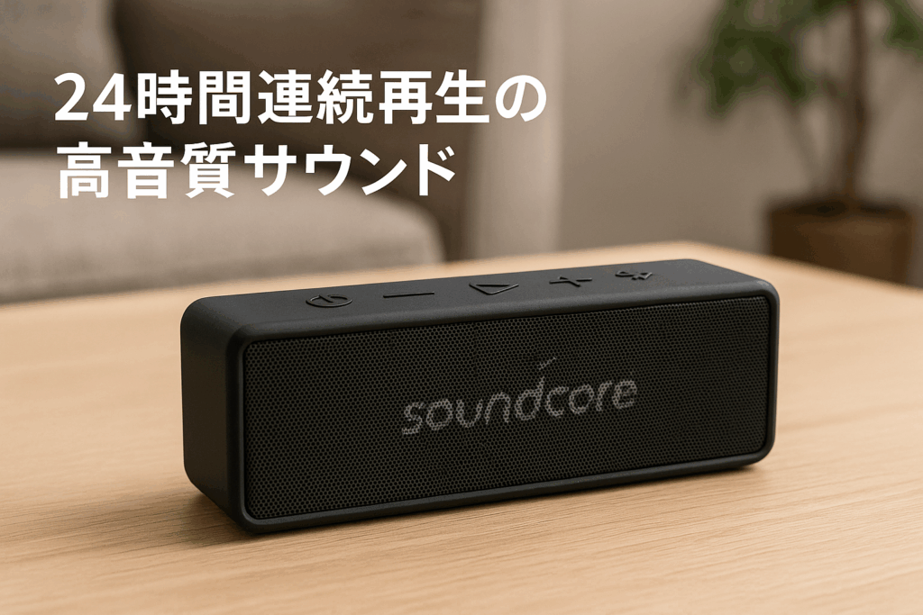 Anker Soundcore 2 (USB Type-C充電 12W Bluetooth 5 スピーカー 24時間連続再生)【完全ワイヤレスステレオ対応/強化された低音 / IPX7防水規格 / デュアルドライバー/マイク内蔵】(ブラック)