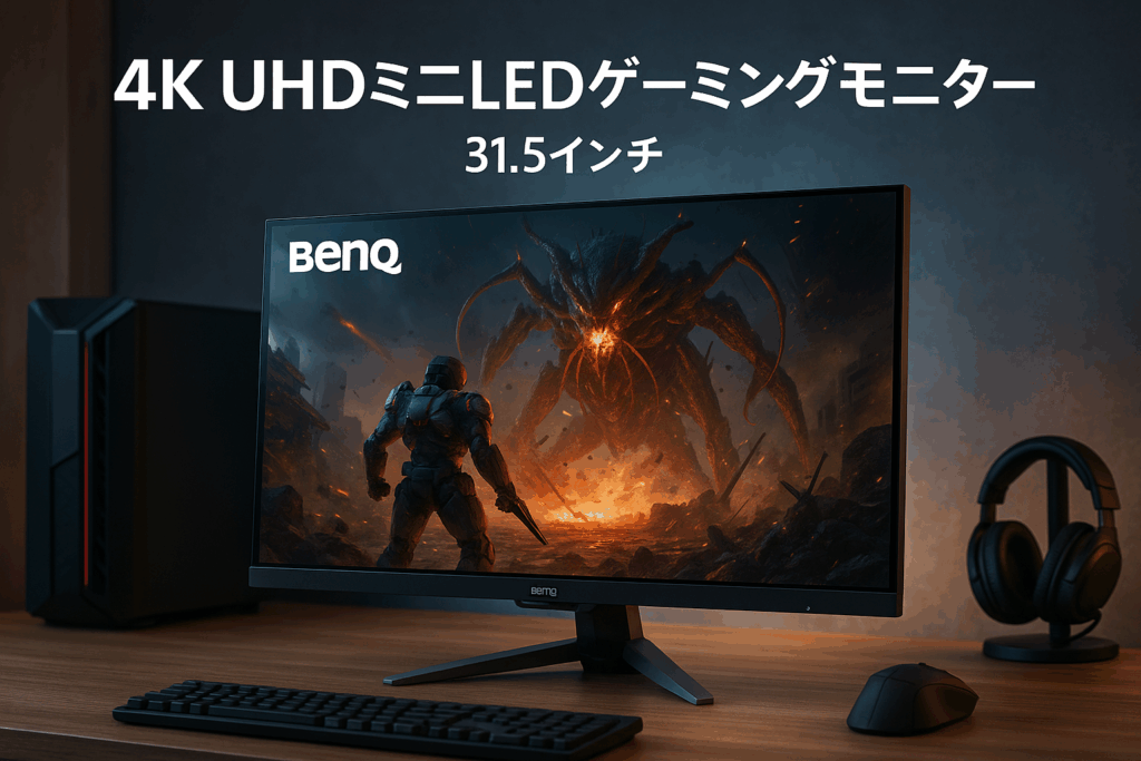 ベンキュージャパン BenQ MOBIUZ EX321UX ゲーミングモニター(31.5インチ/4K UHD/ミニLED/量子ドット/144Hz/1ms/HDR 1000/PixSoulエンジン搭載/HDMI eARC 7.1ch対応/FreeSync Premium Pro/輝度自動調整(B.I.+ Gen2)搭載)