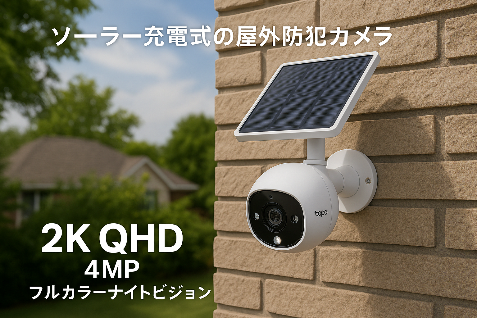 TP-Link Tapo 防犯カメラ 屋外 ソーラー 見守りカメラ Wi-Fi フルワイヤレス 充電式 2K QHD 4MP IP66 防水防塵 フルカラーナイトビジョン スマートAI検知 マイク スピーカー 搭載 Amazon Alexa/Google Assistant 対応 【小型ソーラーパネルマウントキット】 Tapo C425 KIT