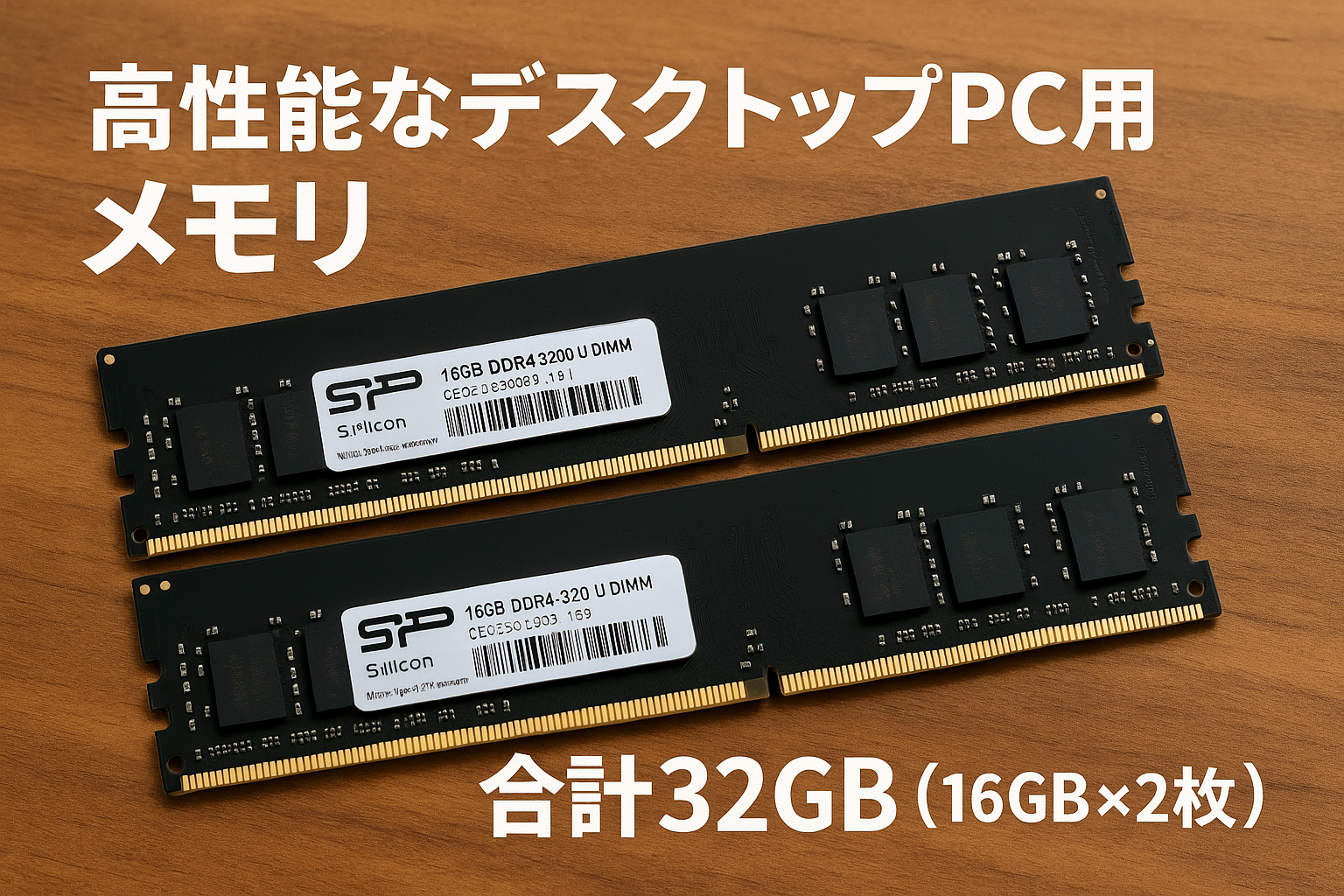シリコンパワー デスクトップPC用 メモリ DDR4 3200 PC4-25600 16GB x 2枚 (32GB) 288Pin 1.2V CL22 SP032GBLFU320F22