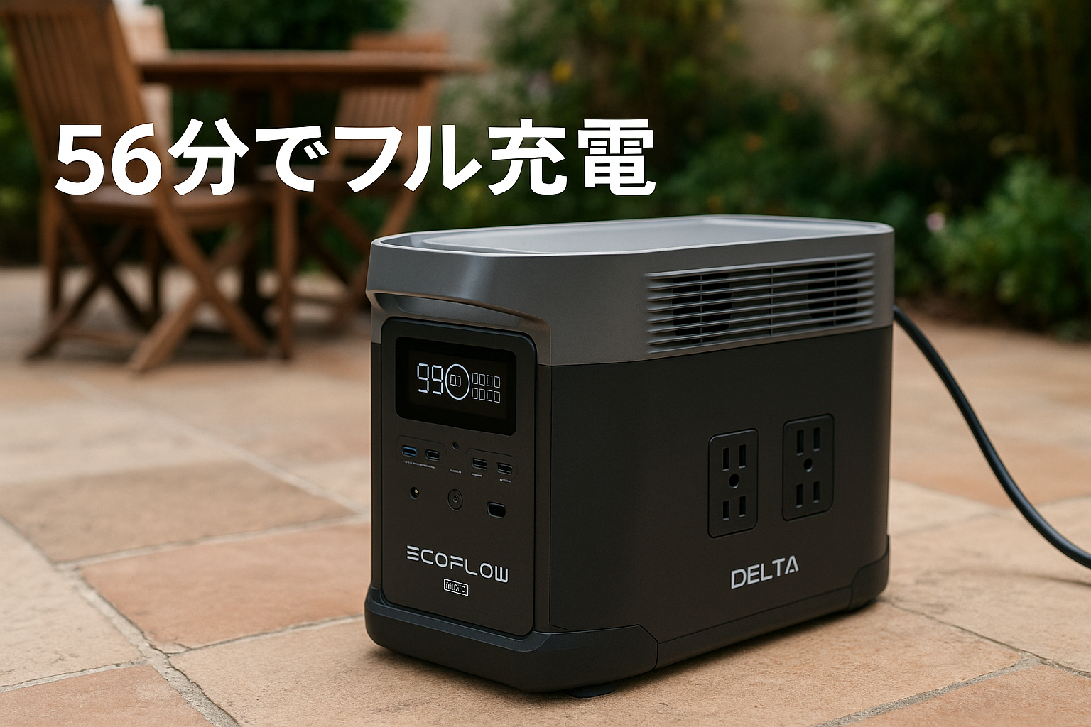 EcoFlow DELTA3 ポータブル電源 1024Wh リン酸鉄リチウムイオン 56分で100%充電 高出力AC(定格1500W / サージ3000W) 10ミリ秒未満のUPS ポータブルバッテリー