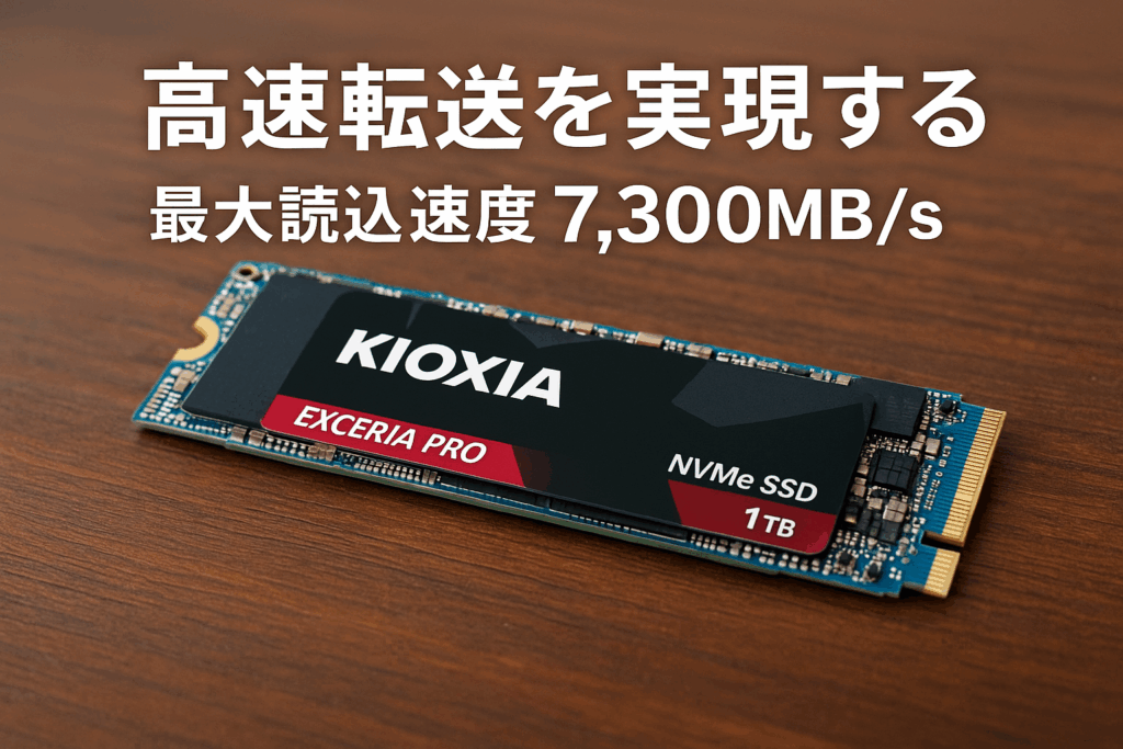 キオクシア KIOXIA 内蔵 SSD 1TB NVMe M.2 Type 2280 PCIe Gen 4.0×4 (最大読込: 7,300MB/s) 国産BiCS FLASH TLC 搭載 国内正規代理店5年保証 EXCERIA PRO SSD-CK1.0N4P/N