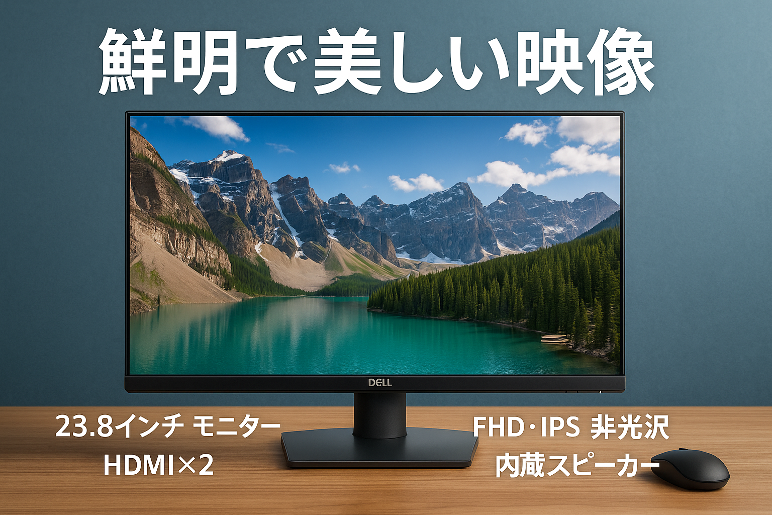 Dell S2425H-A 23.8インチ モニター(無輝点5年保証/FHD/IPS,非光沢/HDMIx2/内蔵スピーカー/sRGB 99%/傾き)