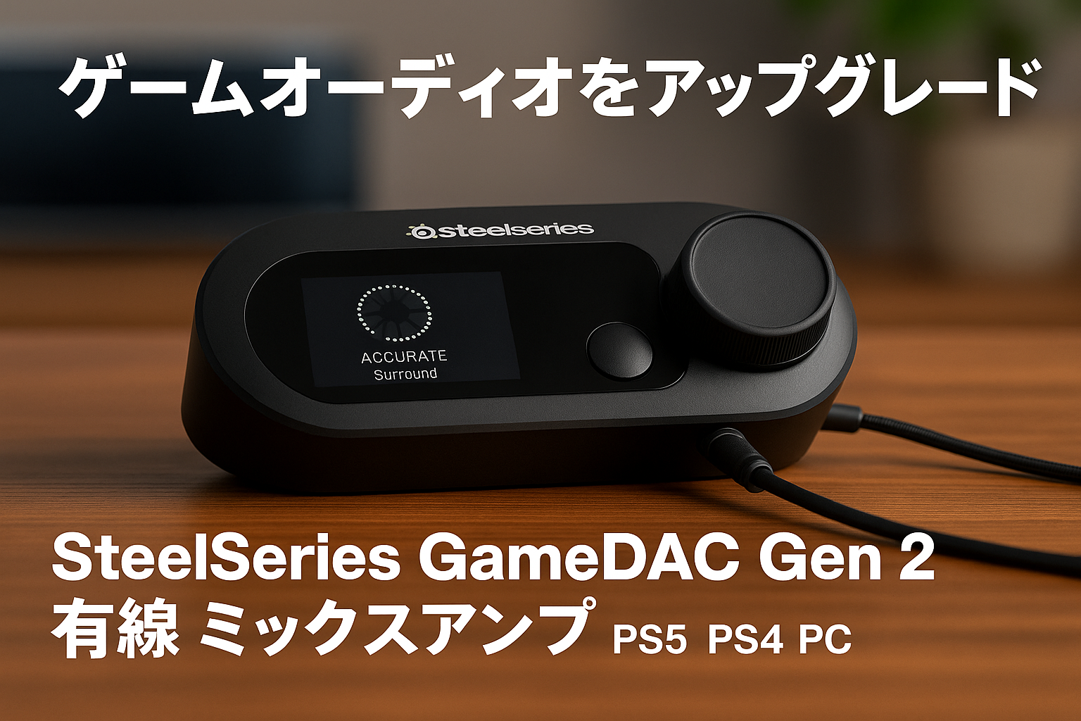 SteelSeries GameDAC Gen 2 有線 ミックスアンプ PS5 PS4 PC MixAmp ゲーミングヘッドセット用 ハイレゾ サラウンド 3.5mmオーディオジャック 光デジタル端子 USB 60262