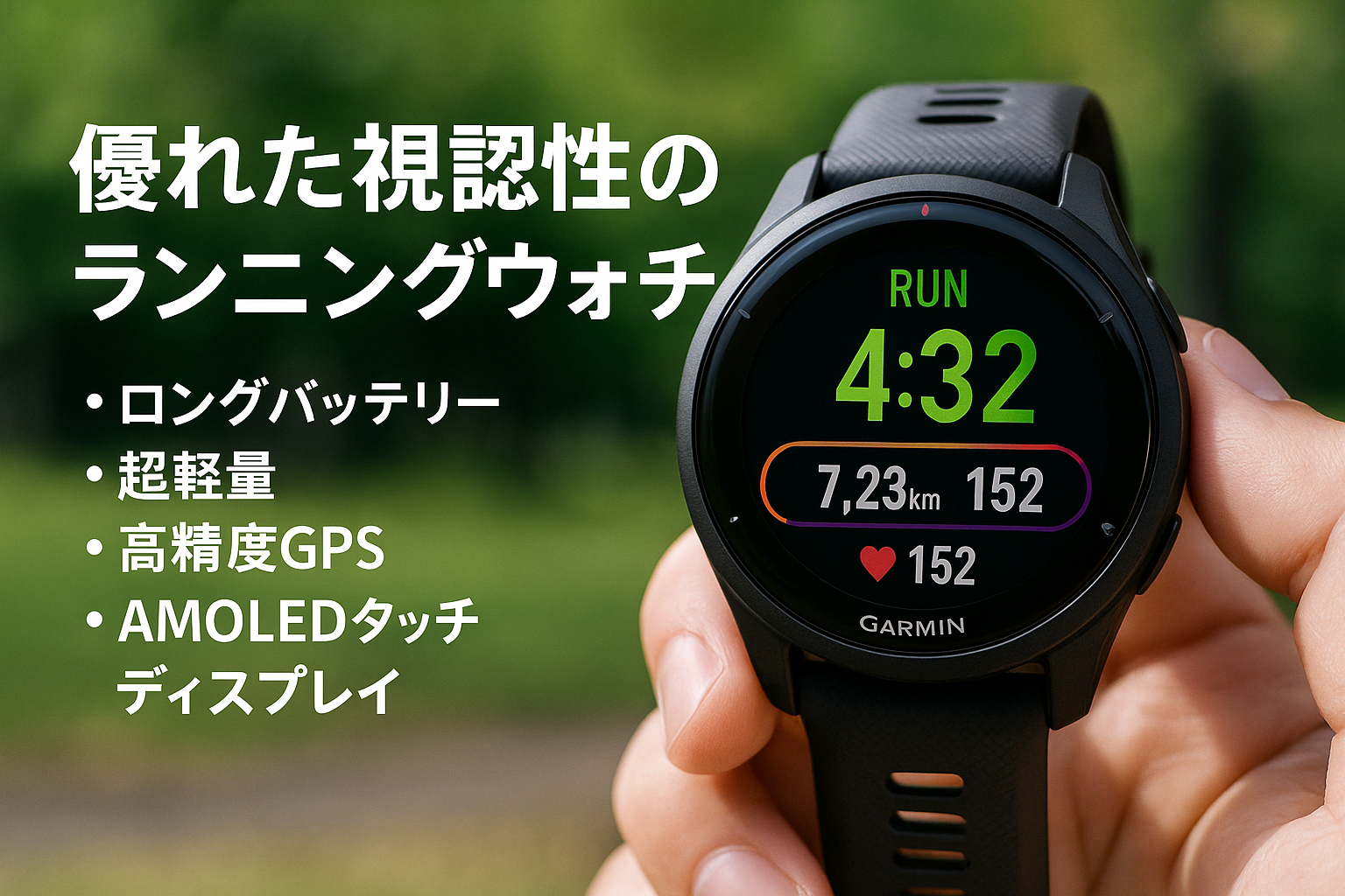 GARMIN(ガーミン)GPSランニングウォッチ Forerunner 265 Music 【ロングバッテリー/超軽量/高精度GPS/色鮮やかなAMOLEDタッチディスプレイ/アプリと連携してデータ管理/睡眠スコア・Body Battery計測/Music保存機能 有・無/Android/iOS対応/Suica機能搭載/防水/日本正規品】