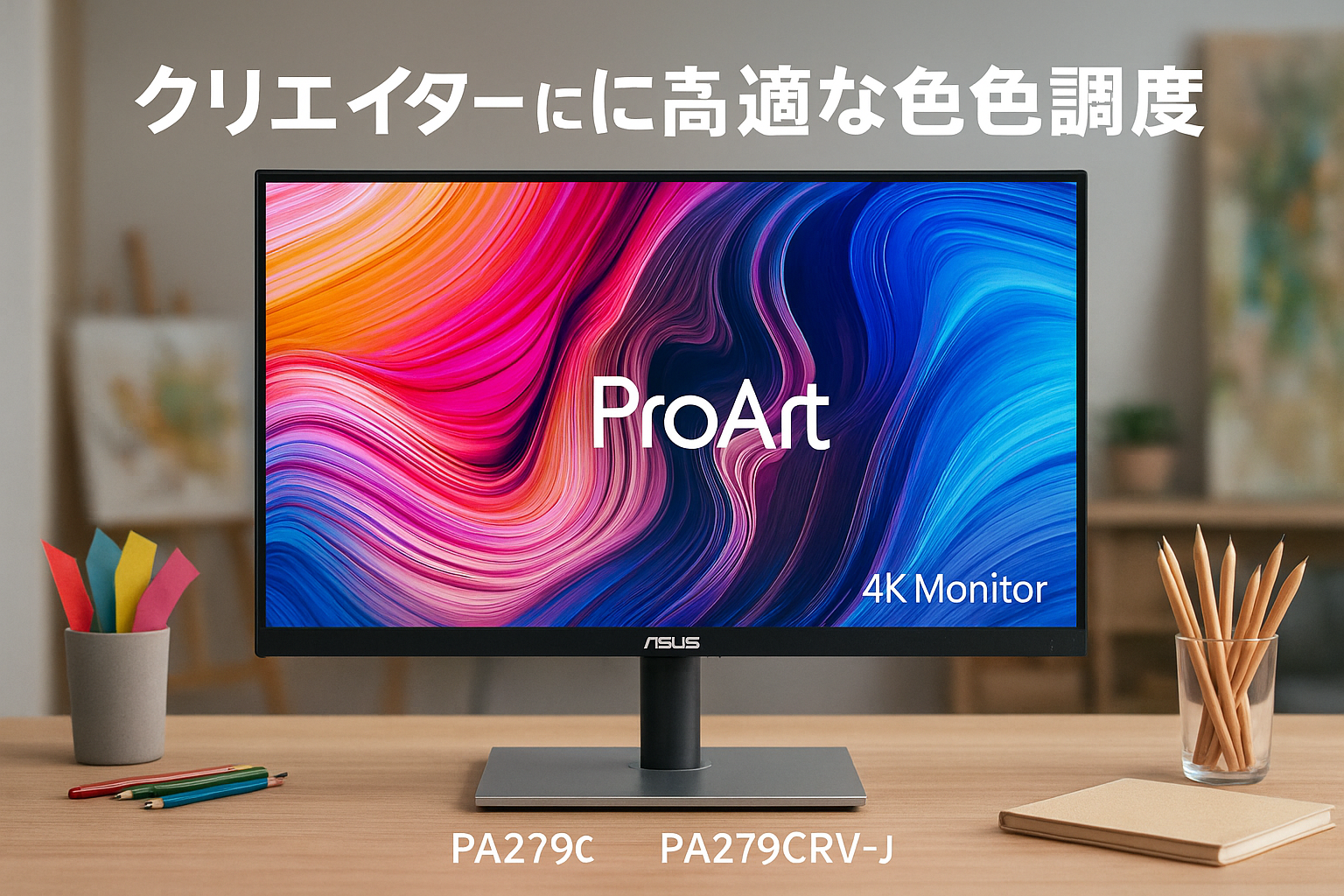 ASUS 4K モニター ProArt PA279CRV-J 27インチ/IPS/４年間無輝点保証/99% DCI-P3/99% Adobe RGB/USB-C PD 96W/色精度ΔE