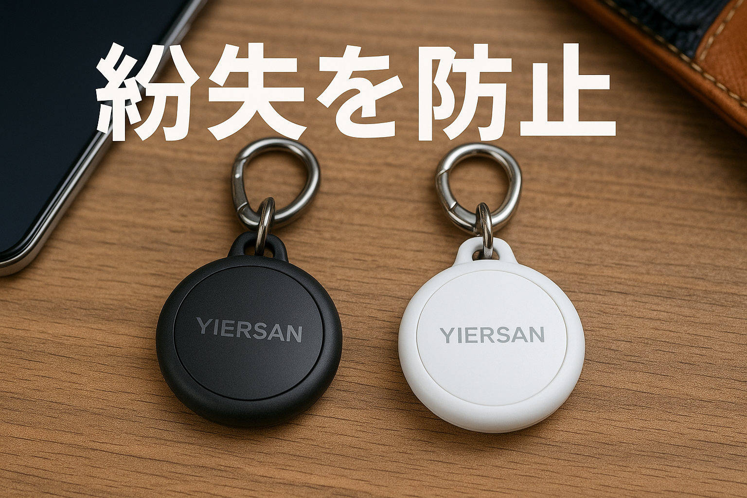 YIERSAN エアタグ（2個セット）airtag 紛失防止タグ gps スマートタグ Appleの「探す」に対応(iOS端末のみ)スマートトラッカー gps ミニ gps 小型 子供 gps 発信機 車両追跡 盗難対策 鍵 財布紛失防止 追跡タグ 超軽量 高齢者に良い スマホ/カバン/キー/荷物/ペットの首輪に掛ける 日本語説明書付き