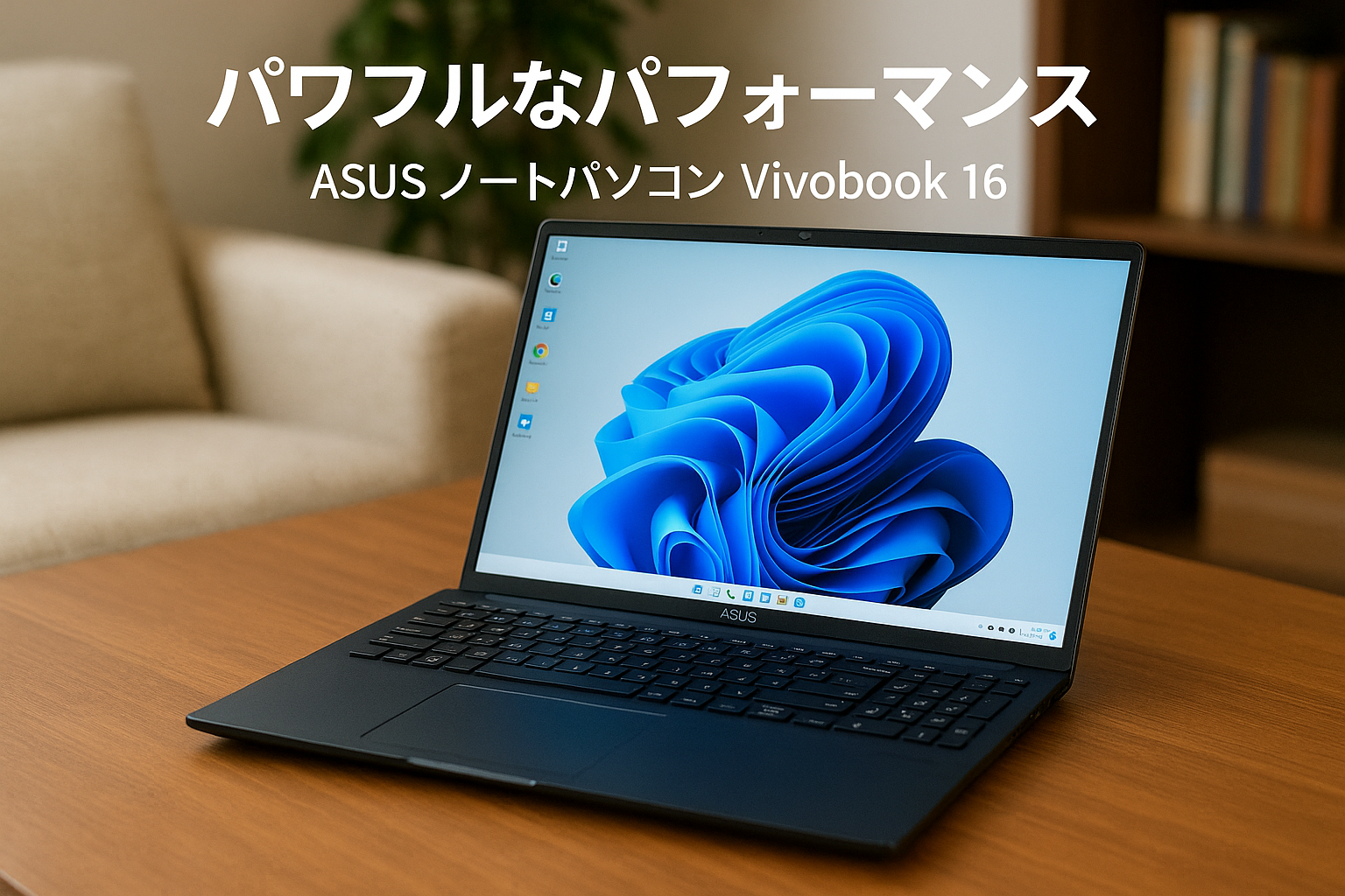 ASUS ノートパソコン Vivobook 16 16インチ 第12世代 Core i7-1255U メモリ16GB SSD512GB WPS Office搭載 Windows11 バッテリー駆動7.1時間 重量1.88kg 指紋認証 インディーブラック X1605ZA-MB430W