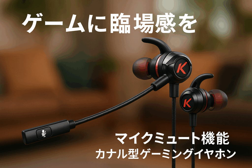 Kasott Soundmaster Pro V1 マイク付きゲーミングイヤホン【マイクミュート機能 】低音重視 イヤフォンヘッドホン カナル型 Nintendo Switch Xbox有線 携帯 ゲーム 重低音 PS4/PS5 / PC PUBG 荒野行動 スマホ ZOOM Skype 対応 テレワーク ビデオ会議 在宅勤務