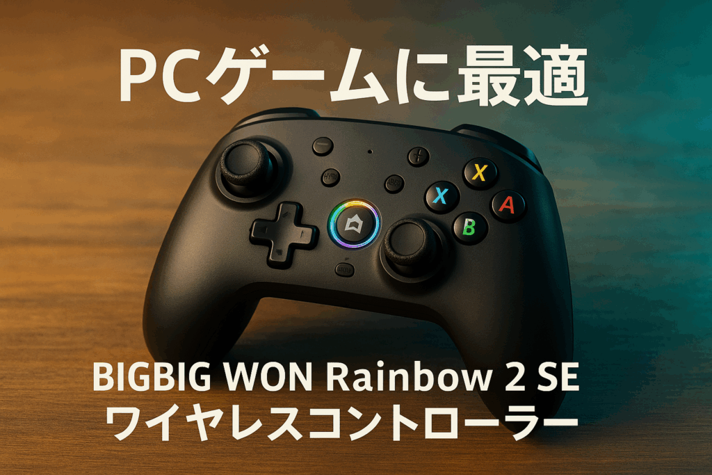 PC コントローラー、BIGBIG WON Rainbow 2 SE ワイヤレス コントローラー モーション コントロール、ホール効果トリガー、12 ビット ADC、ジョイスティック 3 セット、4方向十字キー、8方向十字キ、PC APP、コントローラー Switch/PC/Android/iOS 用