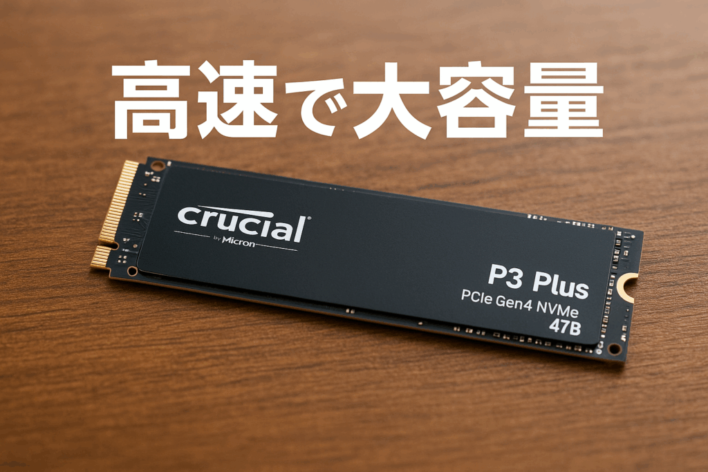 Crucial(クルーシャル) P3plus 4TB 3D NAND NVMe PCIe4.0 M.2 SSD 最大4800MB/秒 CT4000P3PSSSD8JP 5年保証 国内正規代理店品