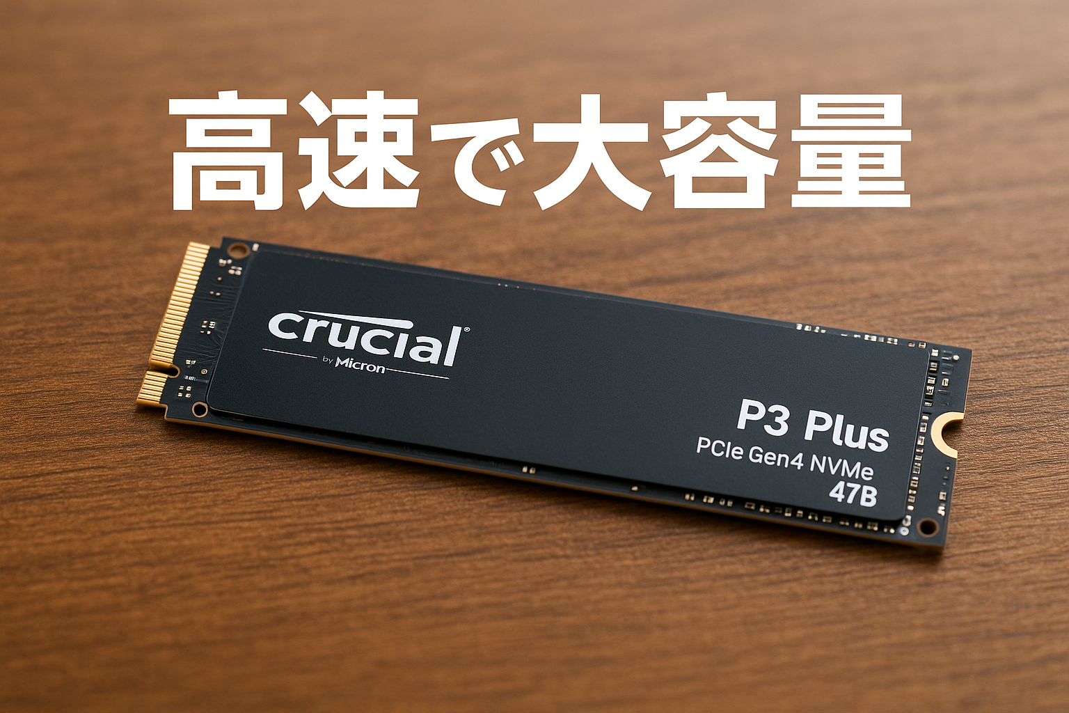Crucial(クルーシャル) P3plus 4TB 3D NAND NVMe PCIe4.0 M.2 SSD 最大4800MB/秒 CT4000P3PSSSD8JP 5年保証 国内正規代理店品