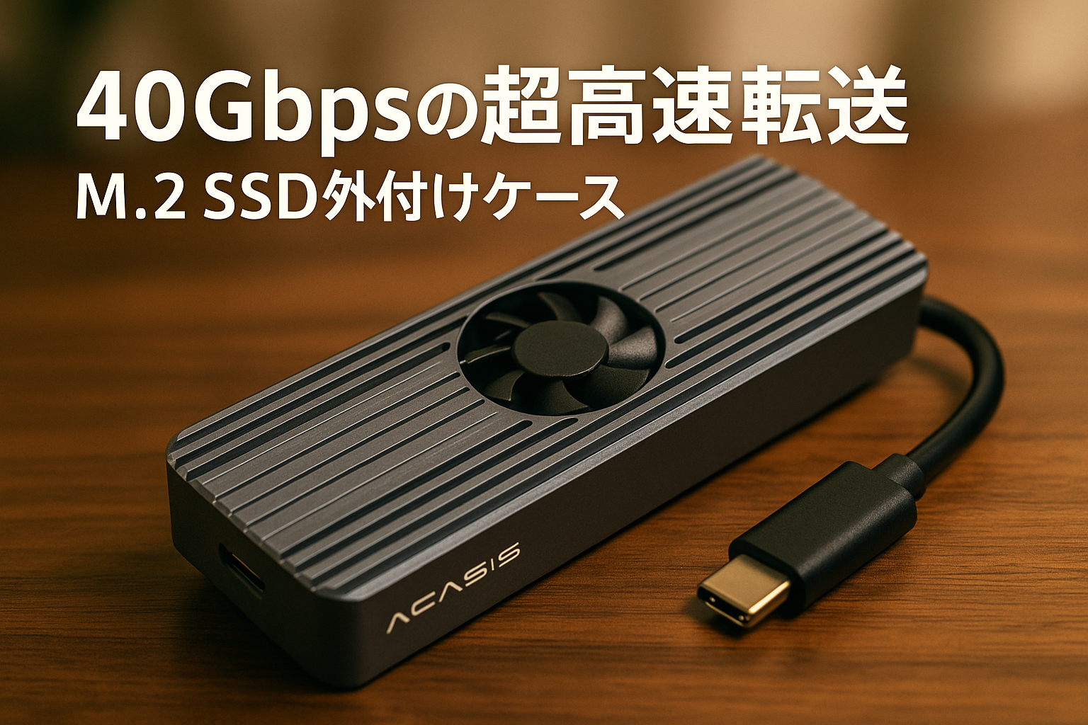 ACASIS，40Gbps超高速，M.2SSD外付けケース,USB4.0 NVMe M.2 SSDケース,Thunderbolt 4/3 USB4/3.2/3.1/3.0/2.0互換性あり,ファン付きアルミニウム合金製品 高放熱2280 M-Key/B+M Keyケースサイズをサポートエンクロージャ。