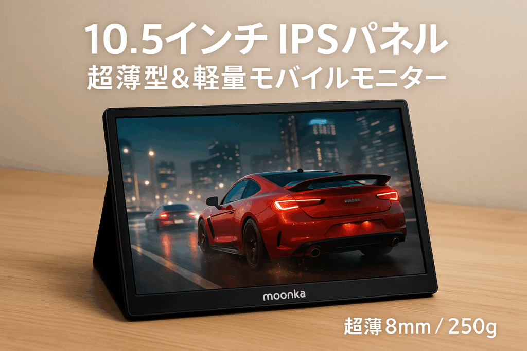 moonka モバイルモニター 10.5インチ IPSパネル 1920×1280超簡単
