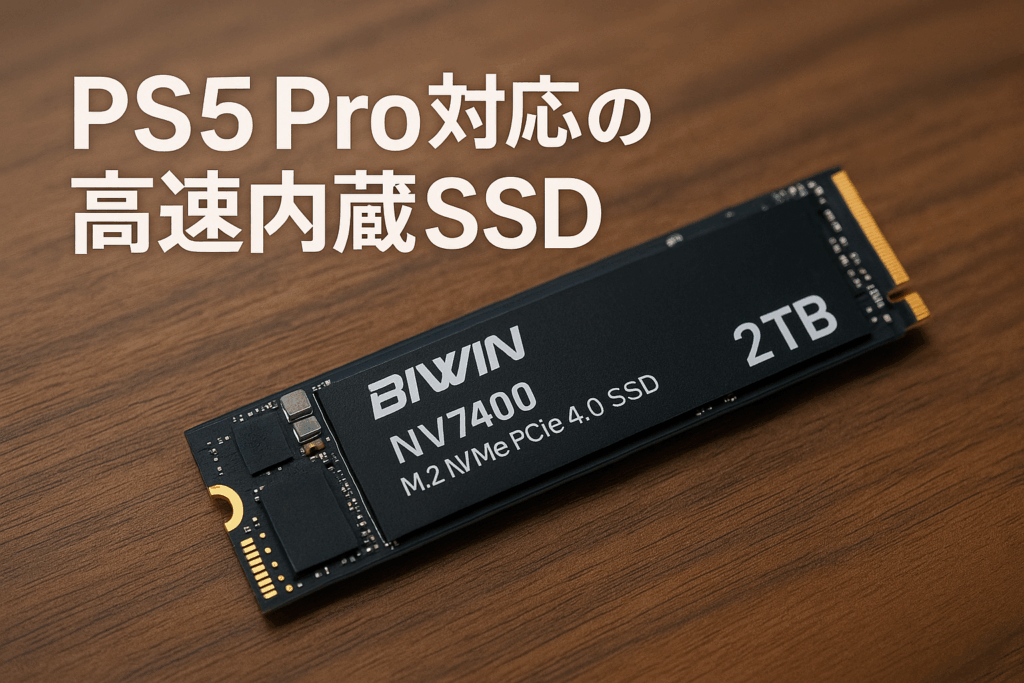 Biwin NV7400 2TB SSD NVMe2.0 M.2 Type 2280 PCIe Gen4×4 最大読込:7450MB/s (R:7450MB/s、W:6500MB/s) 内蔵SSD 高耐久 PS5/PS5 Pro動作確認済み メーカー5年保証