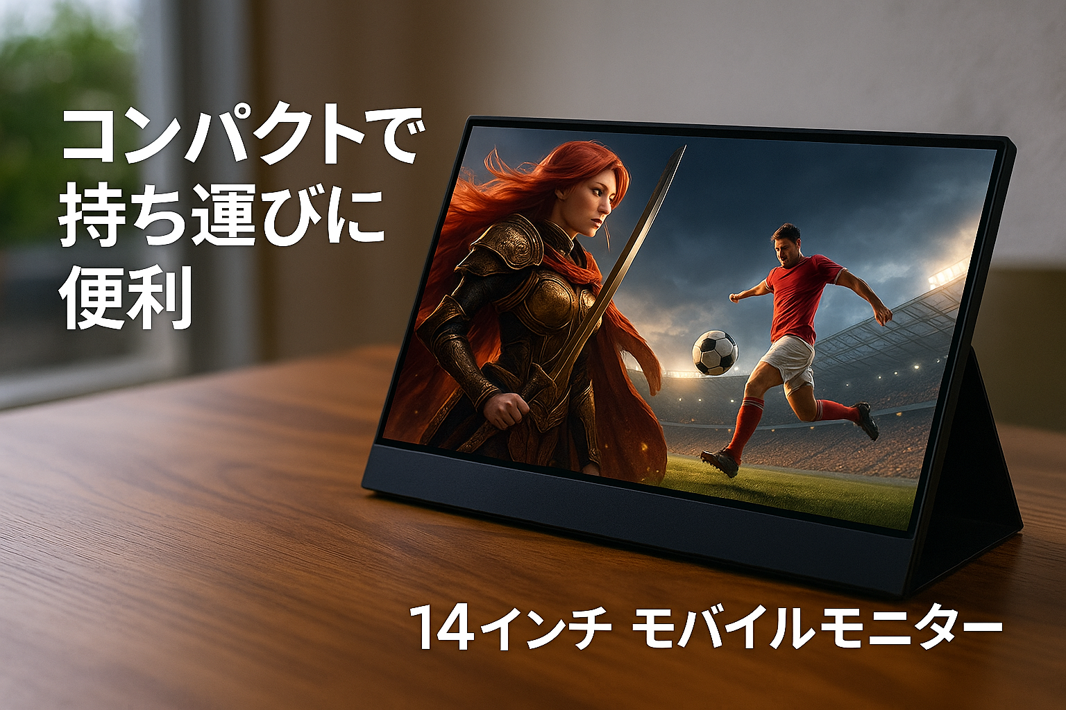 14インチ モバイルモニター Lrtzcbi タッチパネル モバイルディスプレイ 薄型 軽量 HDR IPSパネルFHD解像度1920x1080 ゲームモニター 60Hz USB Type C 標準HDMIポートPS4/PS5/XBOX/Switch/PC/Mac/Raspberry piなど対応,スピーカー内蔵,VESA75*75mm