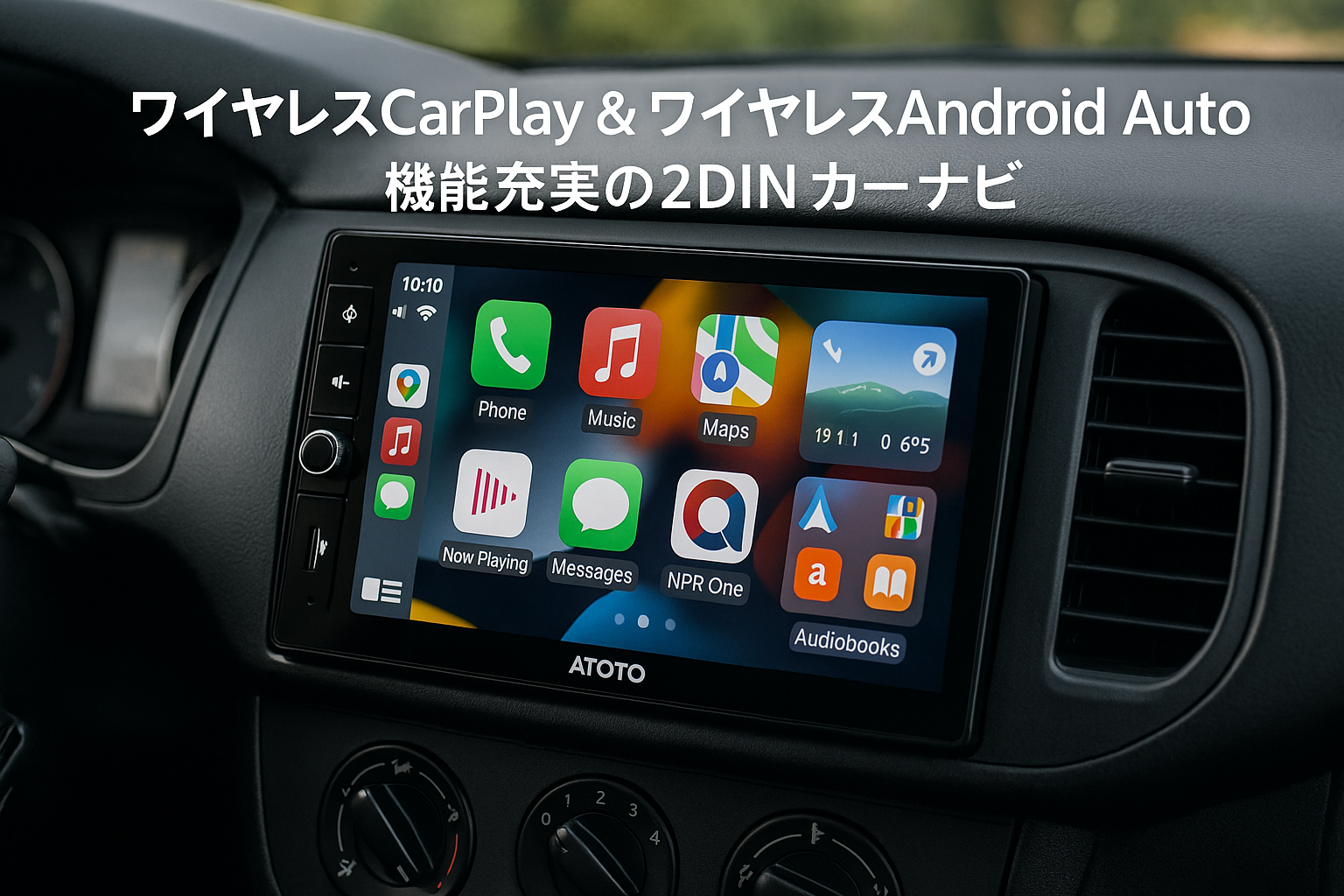 ATOTO S8G2114PM 2 DIN Andriod カーナビ、 カー プレーヤー、ワイヤレスCarPlay& ワイヤレス Android Auto、GPS トラッキング 、USBテザリング、デュアル Bluetooth w/aptX HD、LRV付きHD VSVパーキング、SCVC など