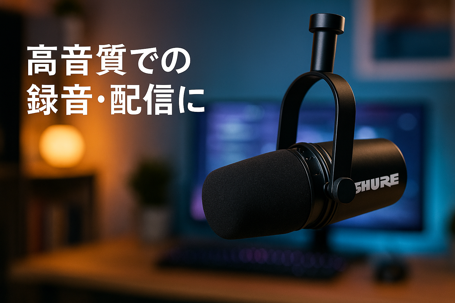 SHURE シュア MV7 ポッドキャストマイクロホン MV7-K-J ダイナミックマイク カーディオイド 単一指向性 USB XLR 有線 ノイズ除去 配信 ストリーミング YouTube 録音 レコーディング 実況 ゲーム ゲーミング ボーカル DTM 宅録 テレワーク MOTIVシリーズ iOS Android Mac Windows対応 ブラック【国内正規品/メーカー保証2年】