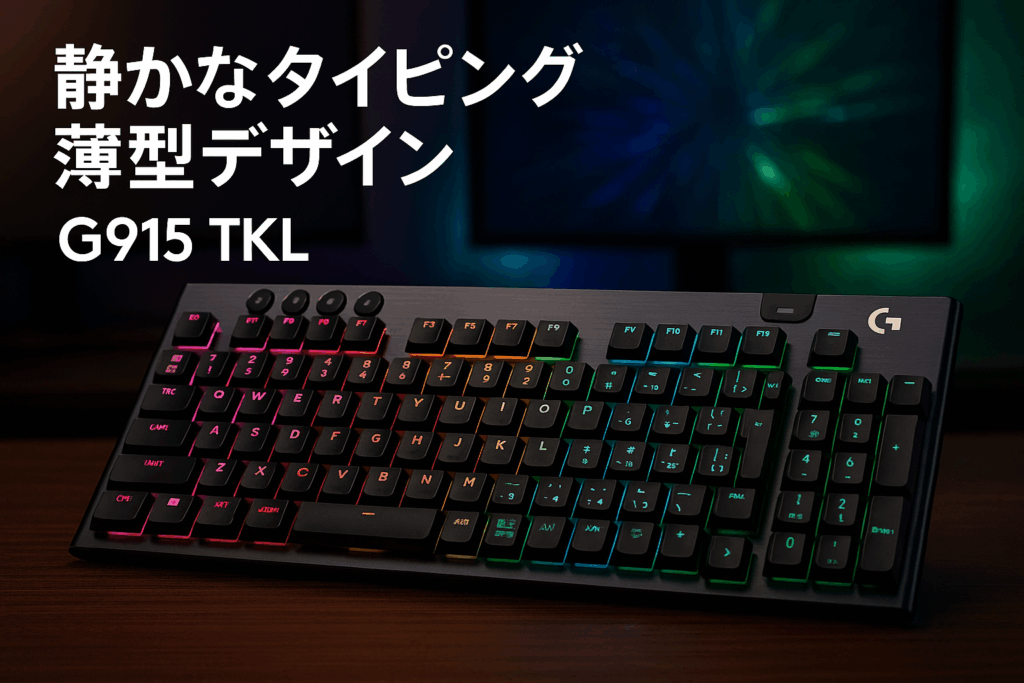Logicool G ゲーミングキーボード G915 X LIGHTSPEED TKL 薄型 ワイヤレス テンキーレス G915WLX-TKL-LNBK リニア 赤軸 静かなタイピング 日本語配列 Bluetooth LIGHTSYNC RGB ゲーミング キーボード メカニカルキーボード 国内正規品 ※Amazon.co.jp限定 壁紙ダウンロード付き