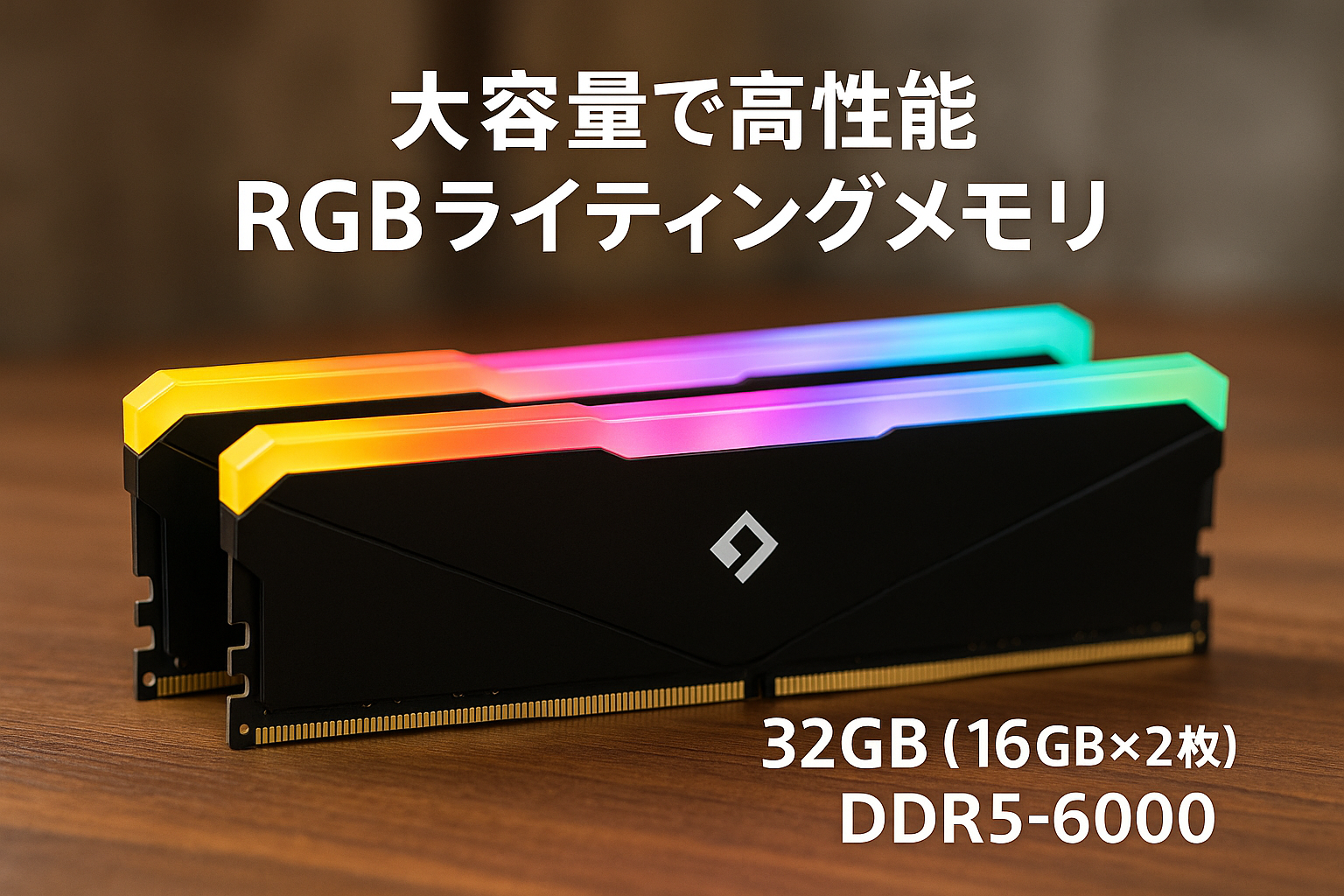 Biwin DW100 DDR5 6000MT/s (PC5-48000) デスクトップPC用メモリ 32GB（16GB×2枚） CL30 RGBライティング Intel XPM 3.0/AMD EXPO両対応 メモリキット ブラック
