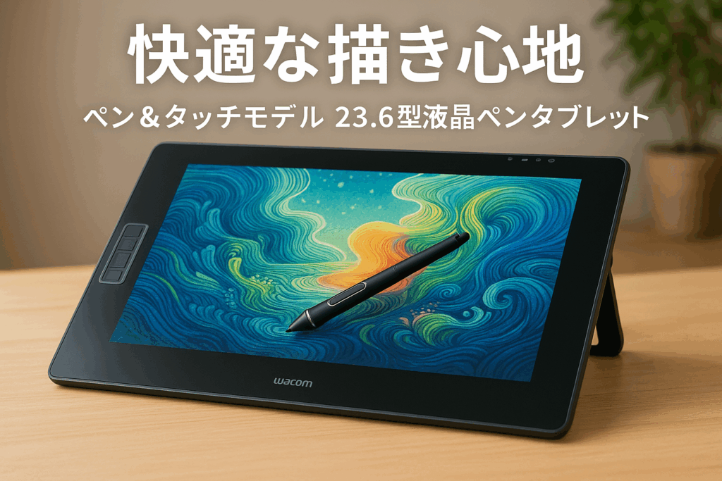 ワコム液晶ペンタブレット23.6型 Wacom Cintiq Pro 24 ペン&タッチモデル オリジナルデータ ブラック TDTH-2420/K0