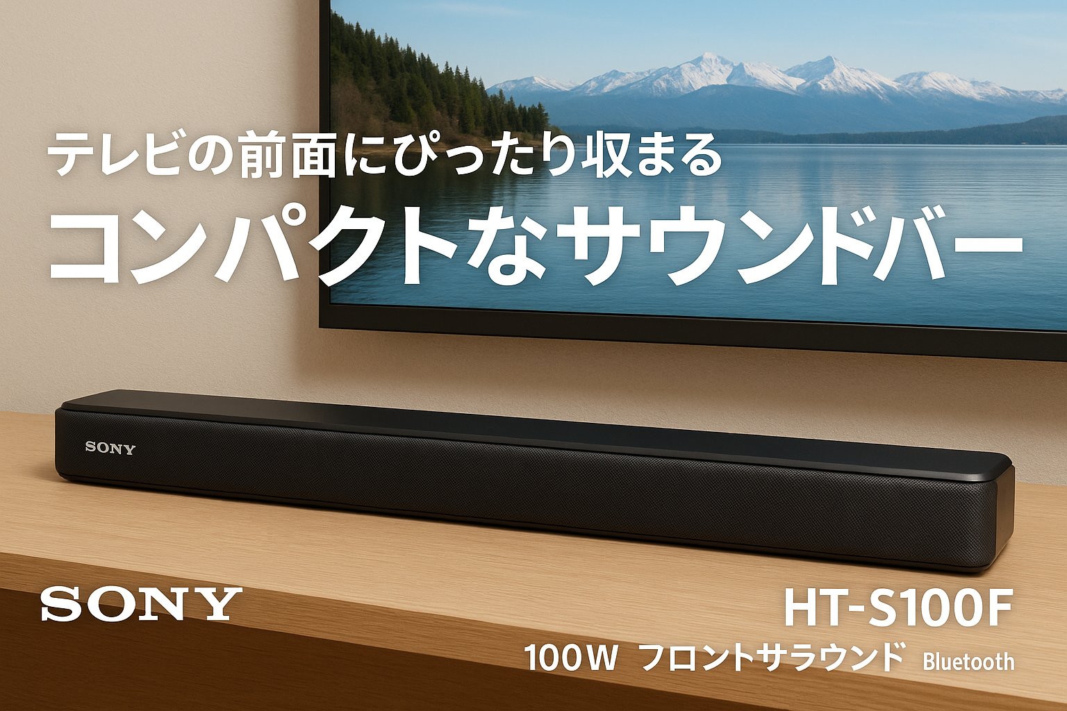 ソニー(SONY) サウンドバー HT-S100F 【100W/ハイパワー/フロントサラウンドサウンド/テレビ用/Bluetooth対応】
