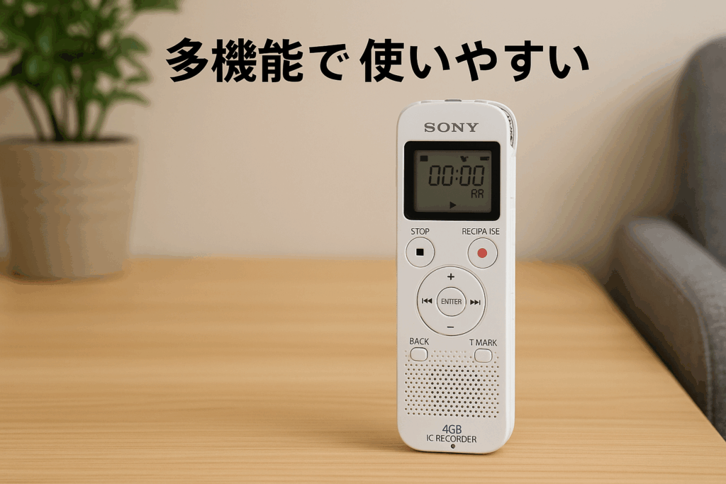 ソニー ICレコーダー 4GB リニアPCM録音対応 FMラジオチューナー内蔵 usb ホワイト ICD-PX470F W