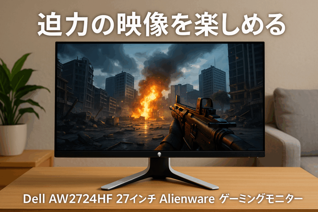 Dell AW2724HF 27インチ Alienware ゲーミングモニター(無輝点3年保証/FHD/Fast IPS,非光沢/DP×2,HDMI/sRGB 99%/縦横回転,高さ調整/0.5ms/360Hz/FreeSync Premium,HDR 10)