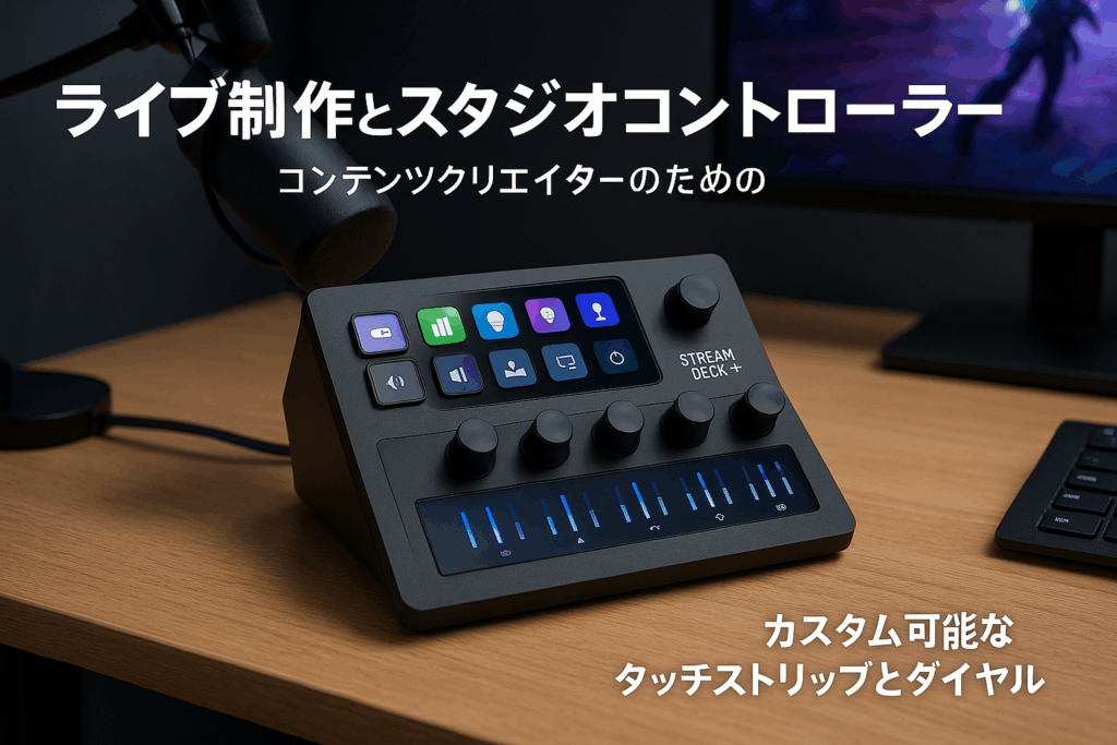 Elgato Stream Deck +, オーディオミキサー, コンテンツクリエイターのためのライブ制作とスタジオコントローラー, ストリーミング, 配信, ゲーミング, カスタム可能なタッチストリップとダイヤルおよびLCDキー搭載, Mac/PC対応