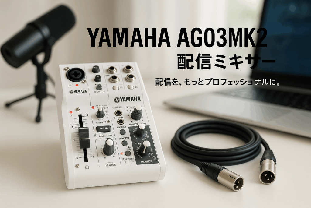ヤマハ YAMAHA ライブストリーミングミキサー 3mマイクケーブルセット 3チャンネル ホワイト AG03MK2 W MC