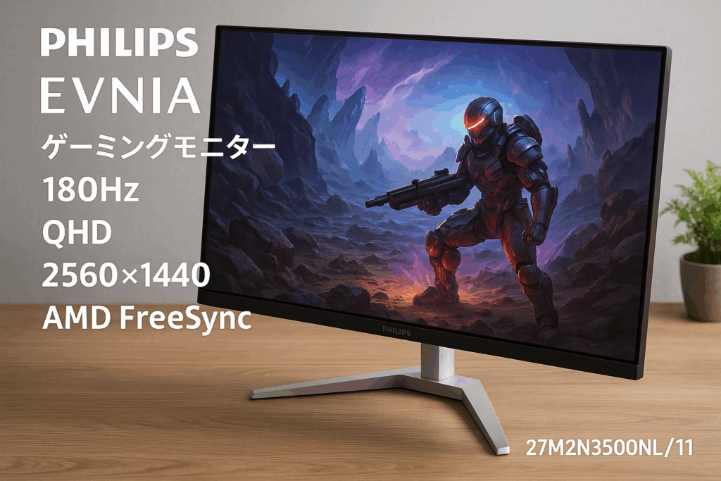 PHILIPS EVNIA ゲーミングモニター (27インチ/180Hz/QHD/VA/超高速0.5ms/HDR10/AMD FreeSync対応/5年保証/2560x1440/チルト/HDMI2.0×2、DisplayPort1.4×1/フレームレス/フリッカーフリー/ブルーライト軽減/電源内蔵) エヴニア 27M2N3500NL/11