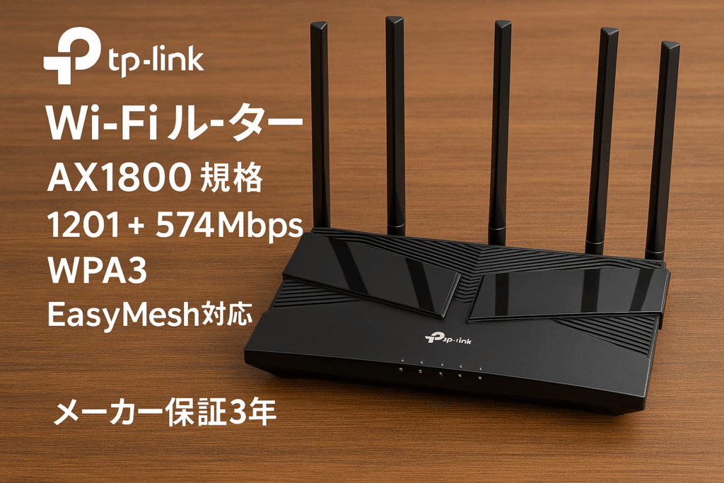 TP-Link WiFi ルーター 無線LAN WiFi6 AX1800 規格 1201 + 574Mbps WPA3 EasyMesh 対応 メーカー保証3年 Archer AX23V