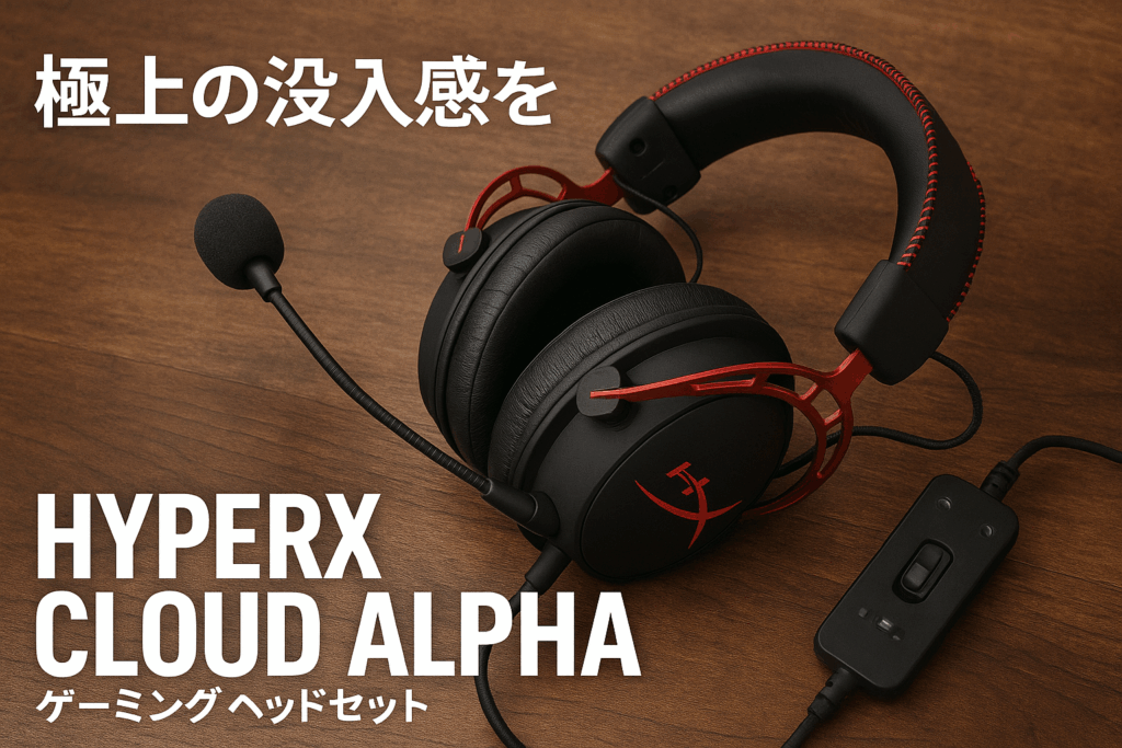 HyperX Cloud Alpha ゲーミング ヘッドセット インライン音量コントロールBox付属 レッド HX-HSCA-RD/AS オリジナルデータ特典付き ( 4P5L1AB#UUF )