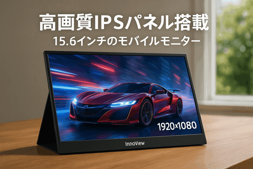 モバイルモニター 15.6インチ InnoView モバイルディスプレイ 自立型 1920*1080 FHD ゲーミングモニター ポータブルモニター IPS液晶パネル 薄型 軽量 持ち運び 壁掛けに対応 Switch/PS3/PS4/PS5/Xbox One/PC/スマホ/USBType-C/標準HDMI対応 サブモニター