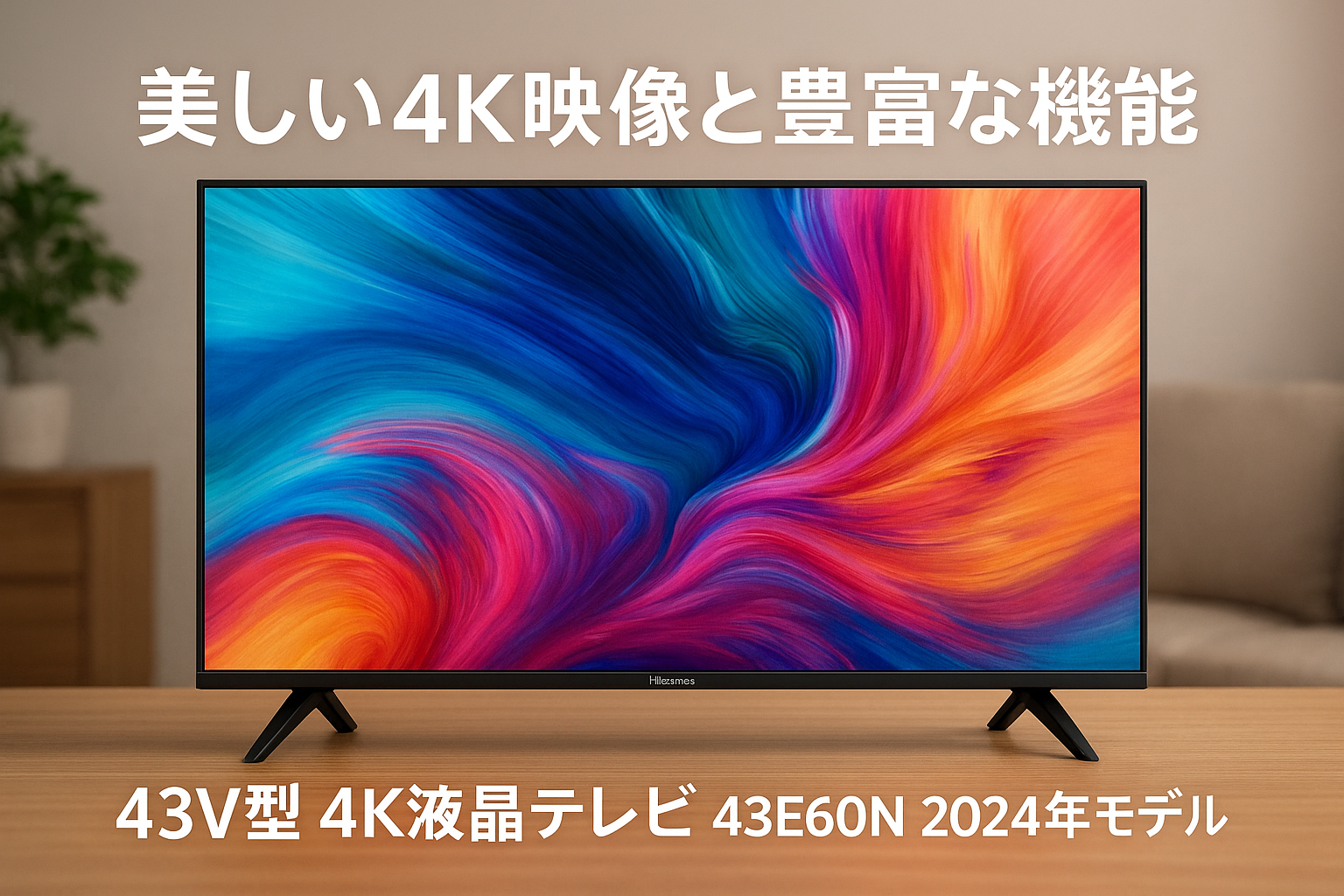 ハイセンス 43V型 4K スマート Wチューナー内蔵 ネット動画対応 液晶 テレビ HDMI2.1対応 低遅延ゲームモード Alexa対応 AirPlay2 3年保証 43E60N 2024年モデル