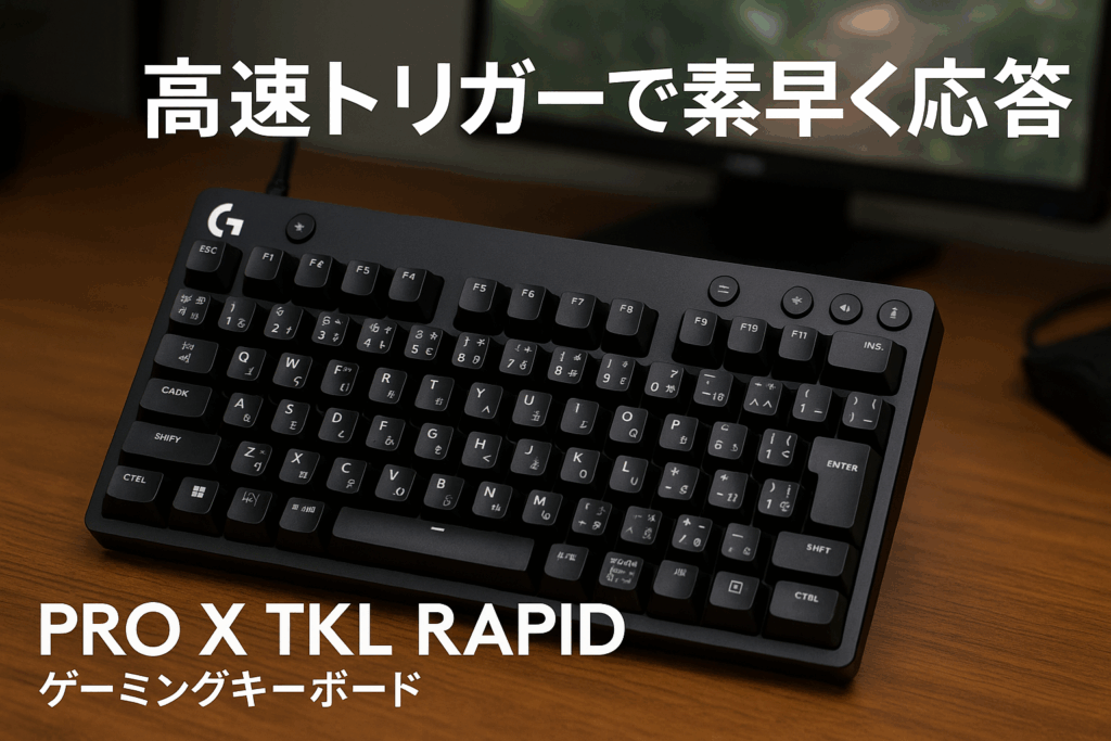 Logicool G ラピッドトリガー PRO X TKL RAPID ゲーミングキーボード アクチュエーションポイント 調整可能 押下圧 35g 日本語配列 G-PKB-TKL-RTBKd 有線 テンキーレス 磁気式アナログスイッチ ゲーミング キーボード メカニカルキーボード 国内正規品 ※Amazon限定の壁紙ダウンロード付き