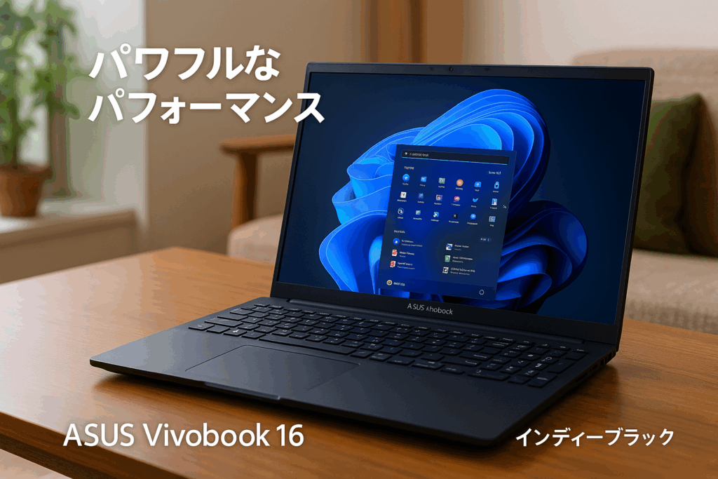 ASUSTek ASUS ノートパソコン Vivobook 16 16インチ 第13世代 Core i5-1335U メモリ16GB SSD512GB WPS Office搭載 Windows11 バッテリー駆動6.3時間 Type-C給電対応 重量1.88kg 指紋認証 インディーブラック X1605VA-MB332W