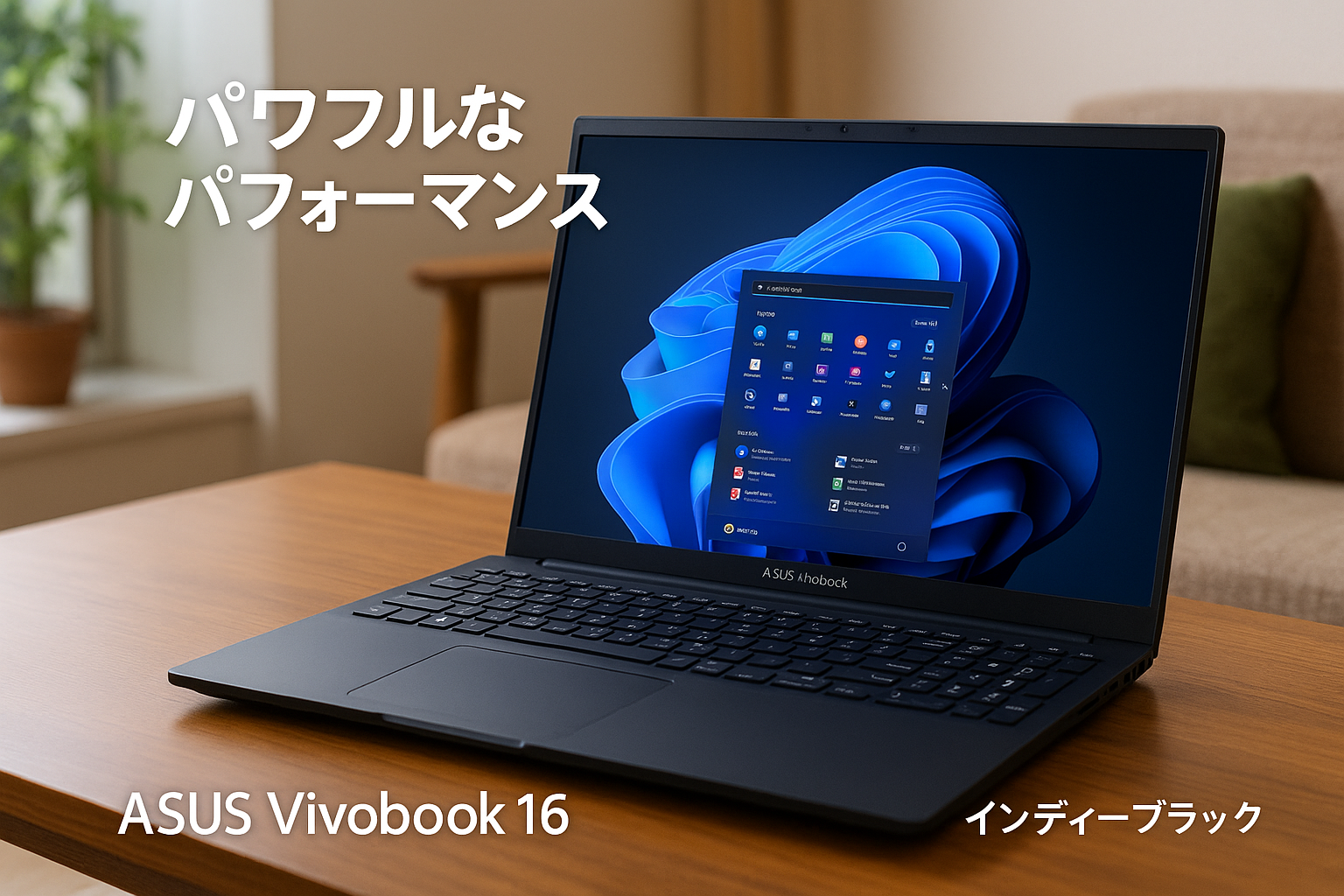 ASUSTek ASUS ノートパソコン Vivobook 16 16インチ 第13世代 Core i5-1335U メモリ16GB SSD512GB WPS Office搭載 Windows11 バッテリー駆動6.3時間 Type-C給電対応 重量1.88kg 指紋認証 インディーブラック X1605VA-MB332W