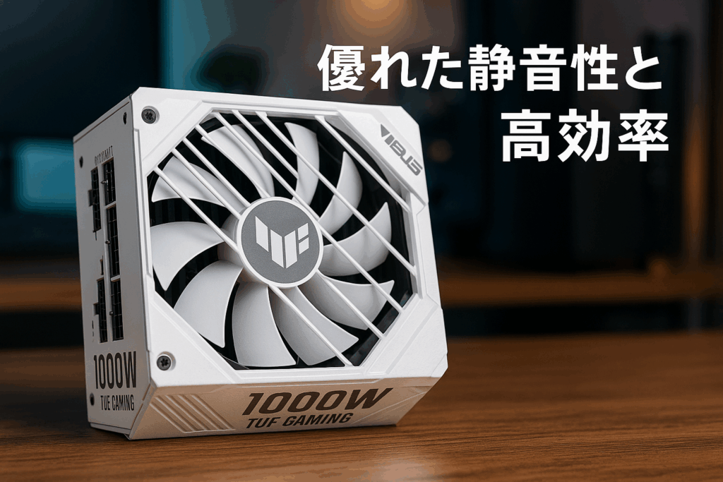 ASUS pc電源ユニット 80 Plus Gold 1000W ATX TUF-GAMING-1000G-WHITE PCIE5.0 フルモジュラー 国内正規代理店品