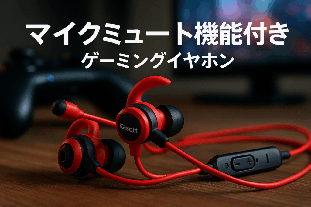 Kasott Battle Buds ゲーミングイヤホン マイク付き 【 マイクミュート機能 】 重低音 イヤホン 有線 カナル型 リモコン 通話可能 音量調整 ノイズキャンセリング 遮音性 ps4 ps5 switch PC パソコン Wet会議 ゲーム (G5)