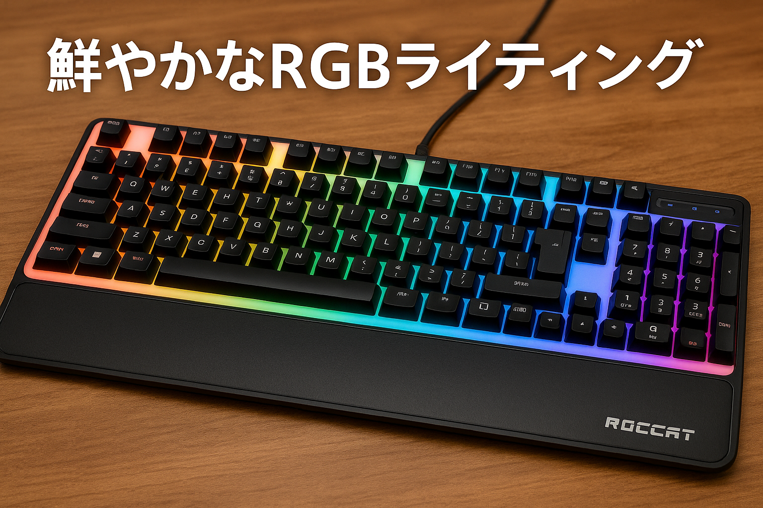 ROCCAT Magma メンブレン RGB Micro USB ゲーミングキーボード US英語配列 ドイツデザイン ROC-12-582